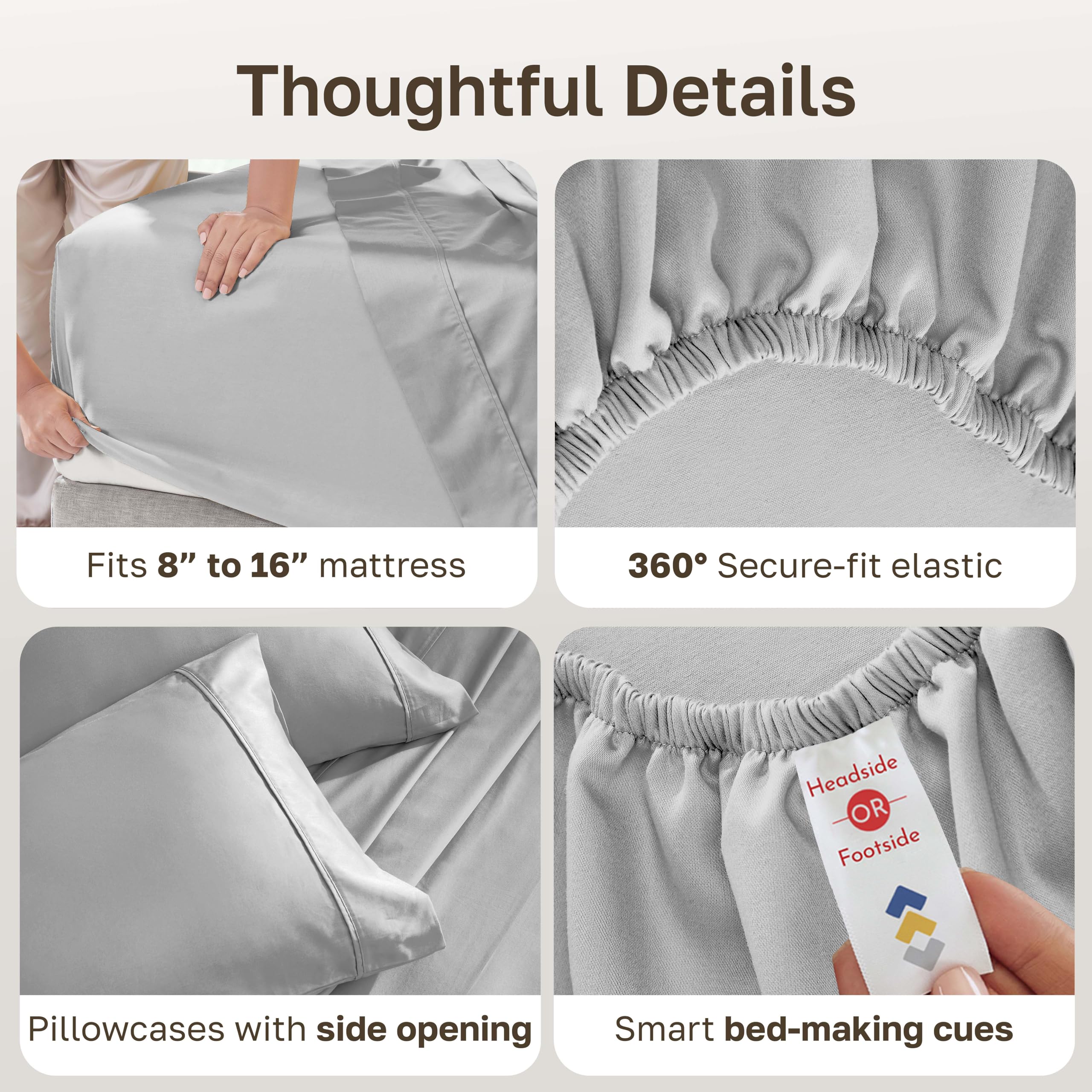California Design Den flat sheet spread on bed displays elegant drape and coverage