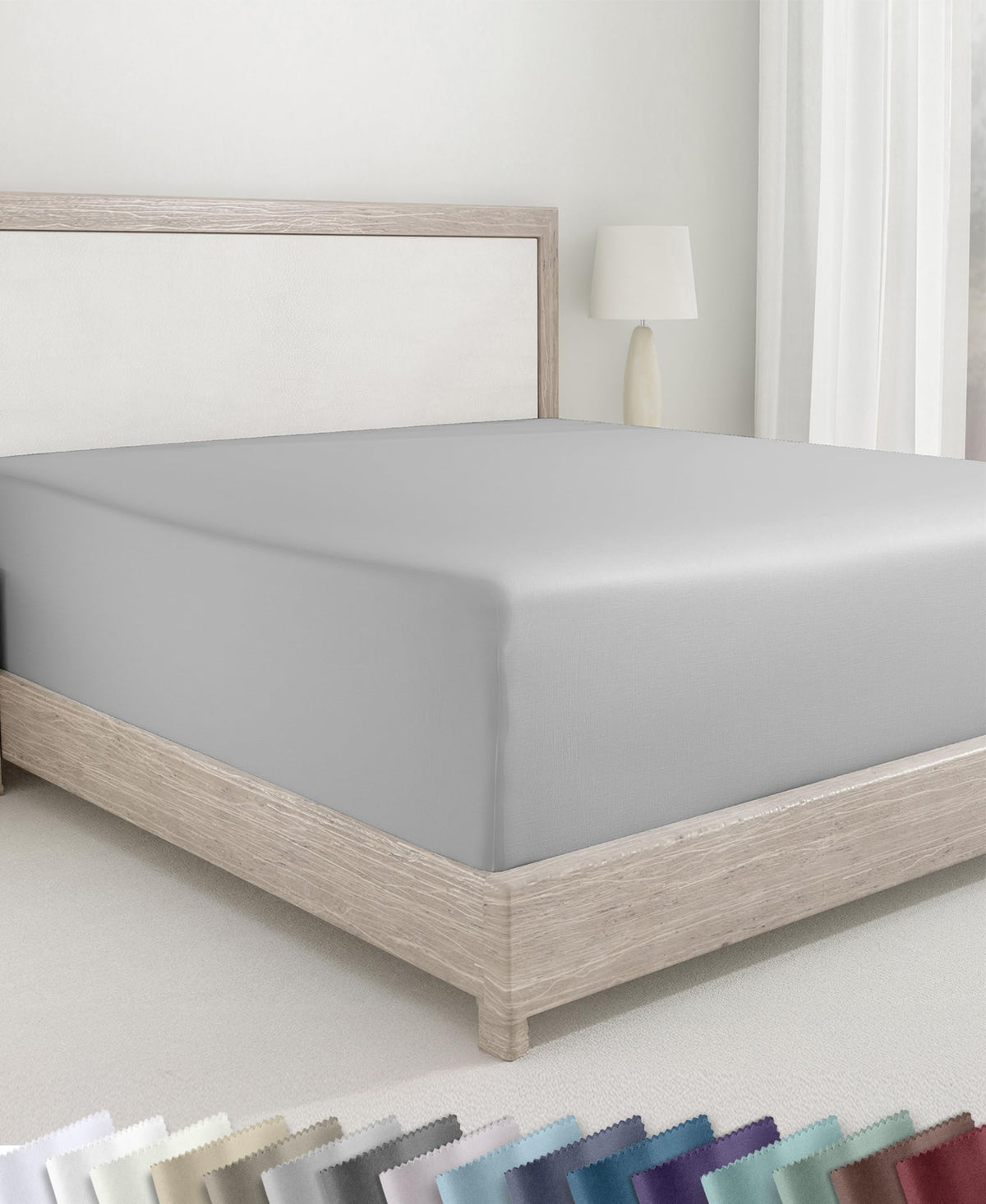 California Design Den folded queen fitted sheet front view showing neat edges and clean color benefit clean storage