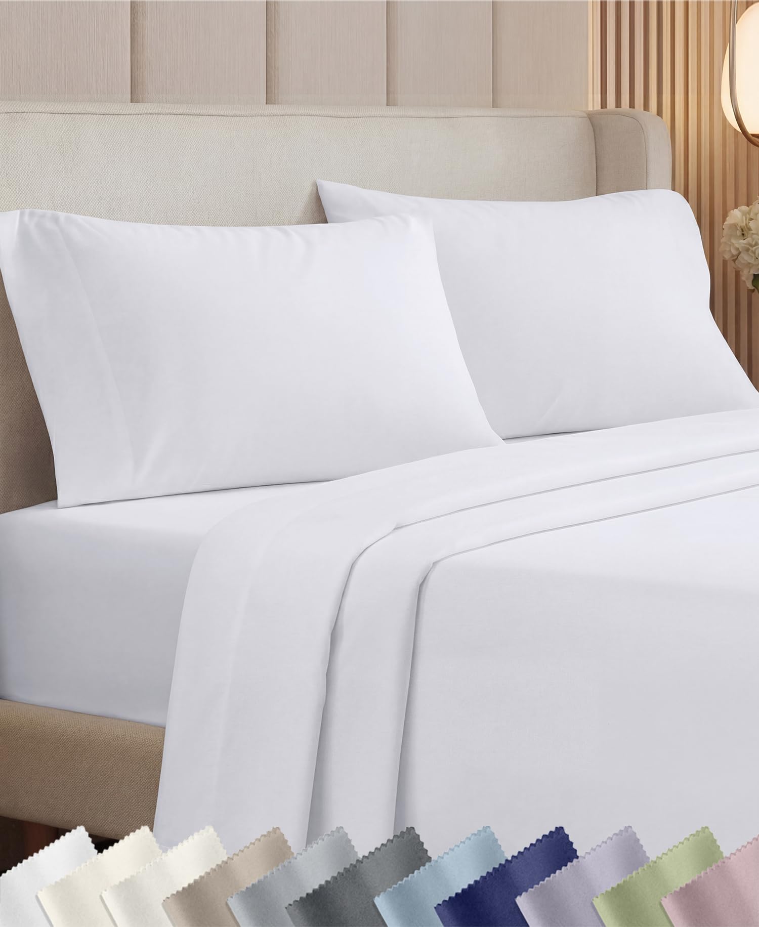 California Design Den front view of king-sheet set packaging showing premium styling and presentation