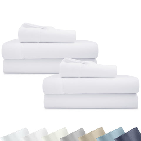 California Design Den front packaging shows 2-pack twin sheets and quality badge benefit