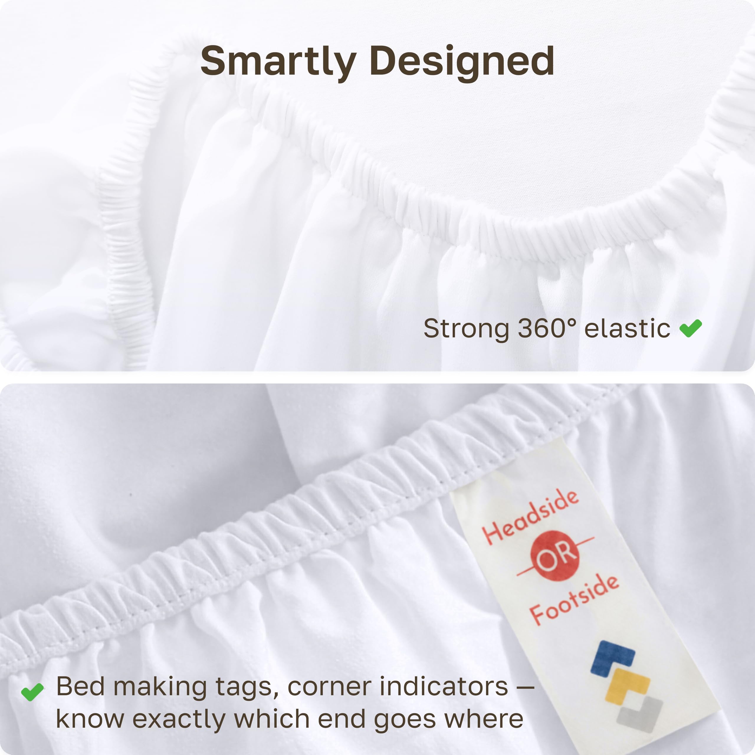 Label close-up showing California Design Den with OEKO-TEX and Good Housekeeping identifiers for safety