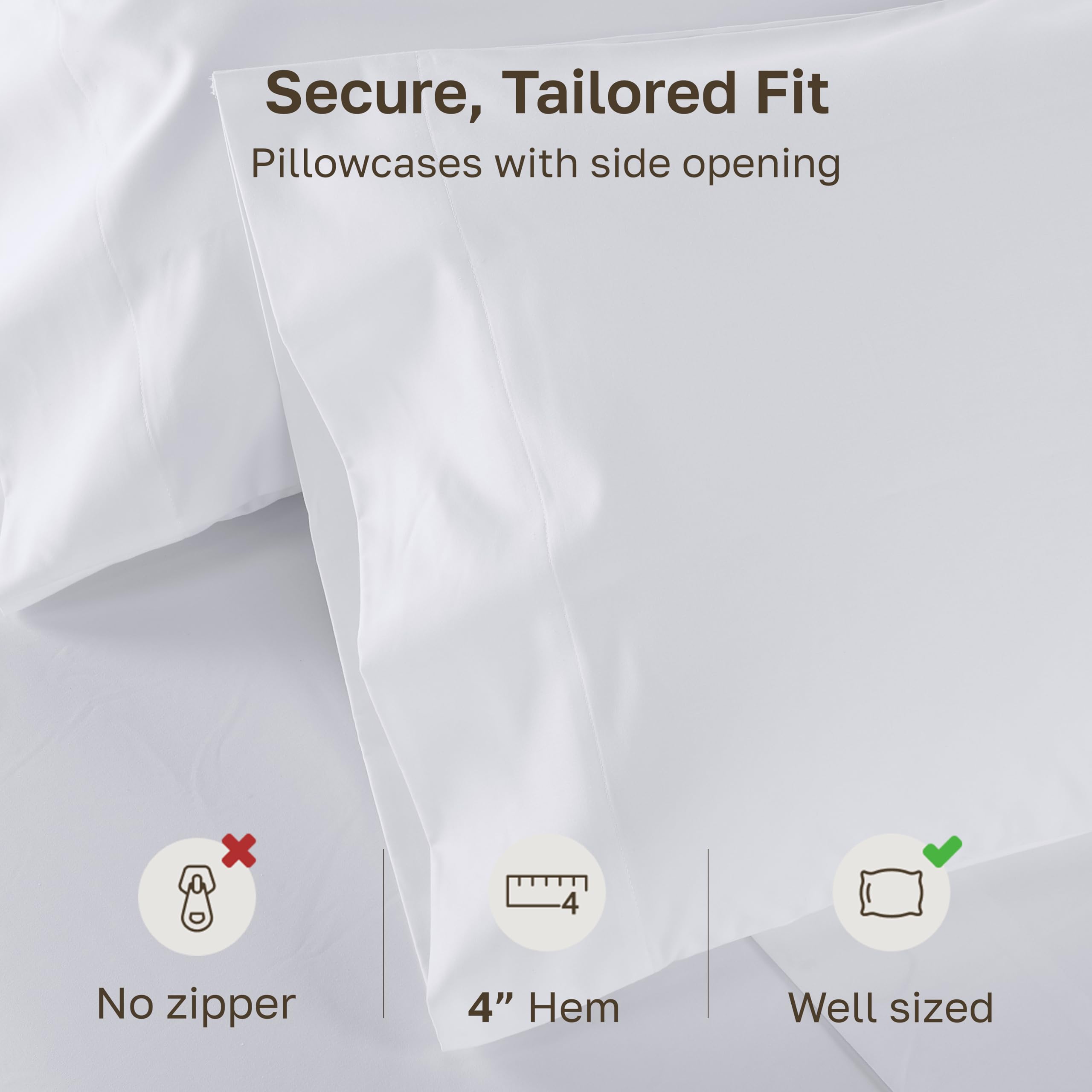 California Design Den pillow in bed illustrating structured feel and bedroom styling