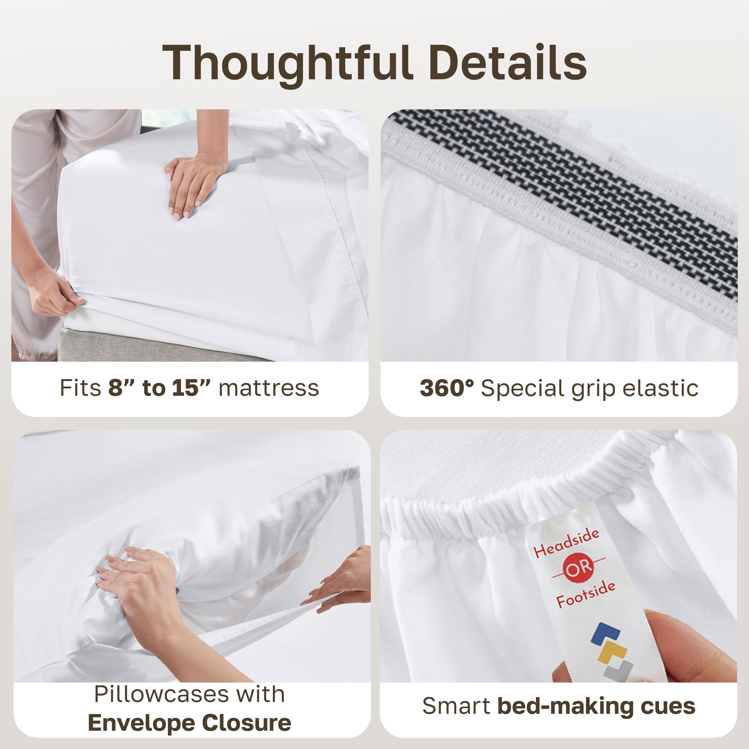 California Design Den pillowcase envelope closure image showing neat finish benefit