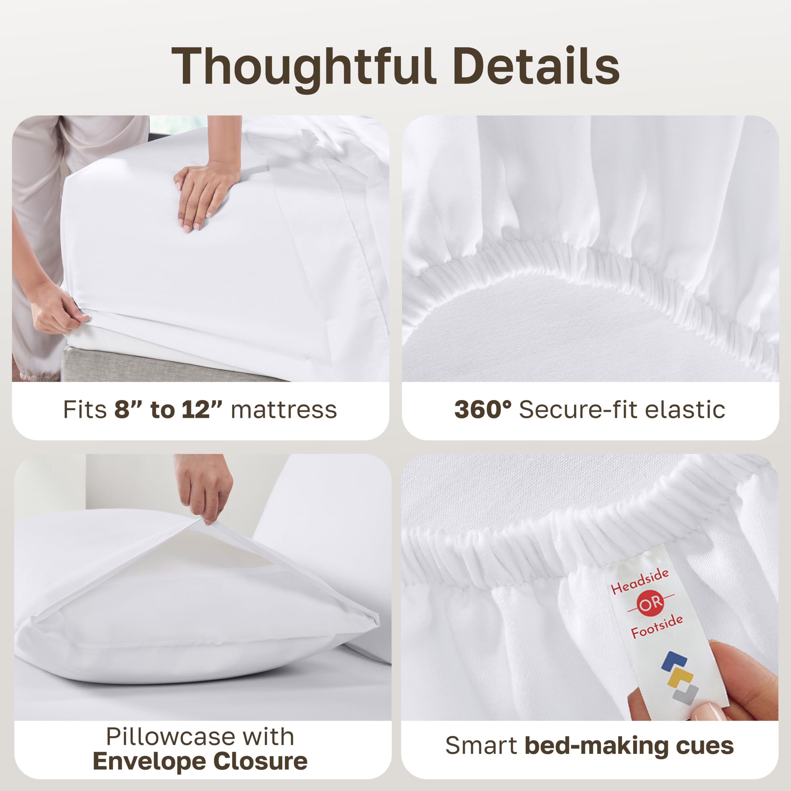 California Design Den pillowcase envelope closure keeping pillow neatly enclosed
