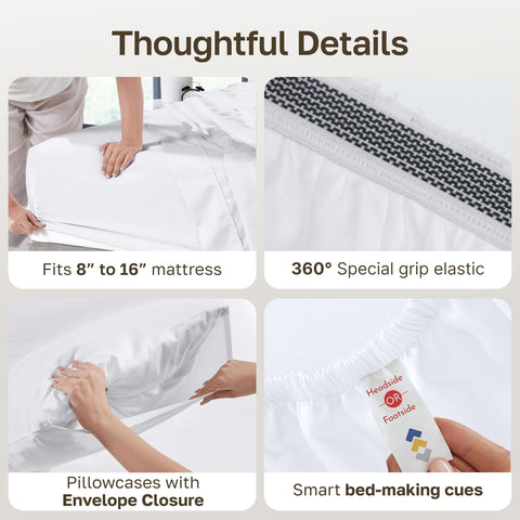 California Design Den pillowcase envelope closure keeping pillows neatly tucked