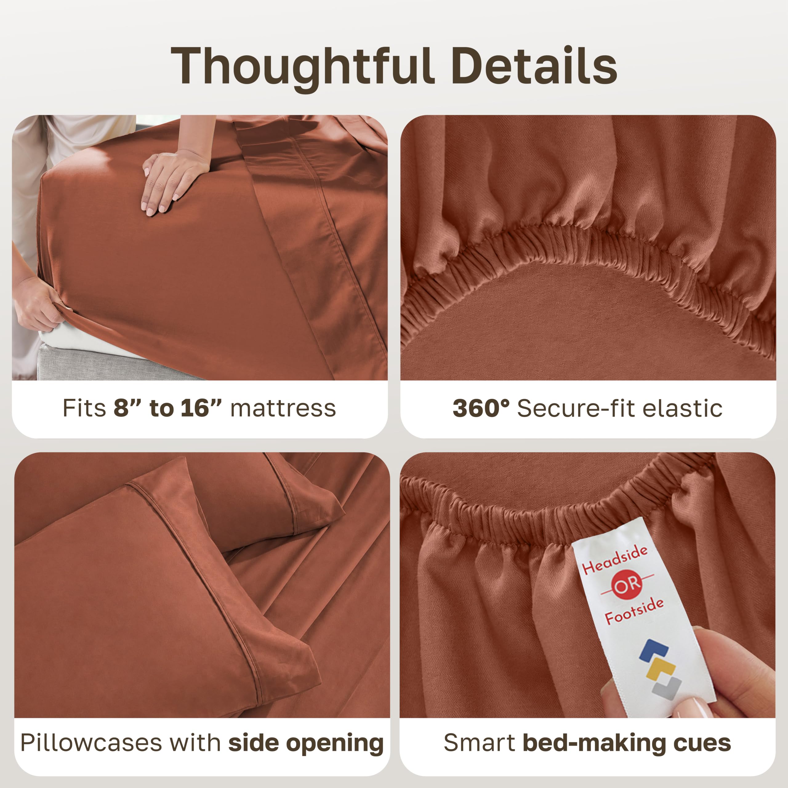 California Design Den pillowcase open-end stitching for easy pillow insertion