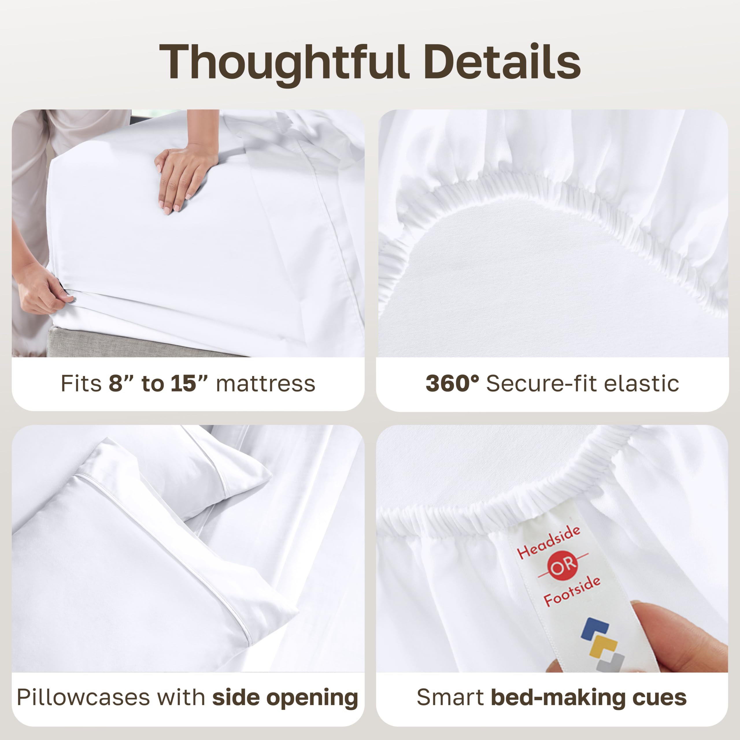 California Design Den pillowcase open-end and stitched hem showing neat finish and comfortable fit