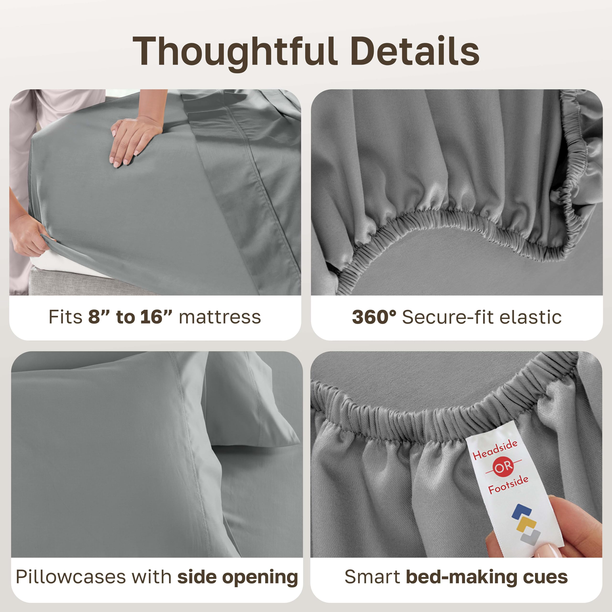 California Design Den pillowcase open-end design with neat finish for easy pillow insertion