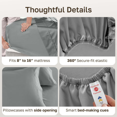 California Design Den pillowcase open-end design with neat finish for easy pillow insertion