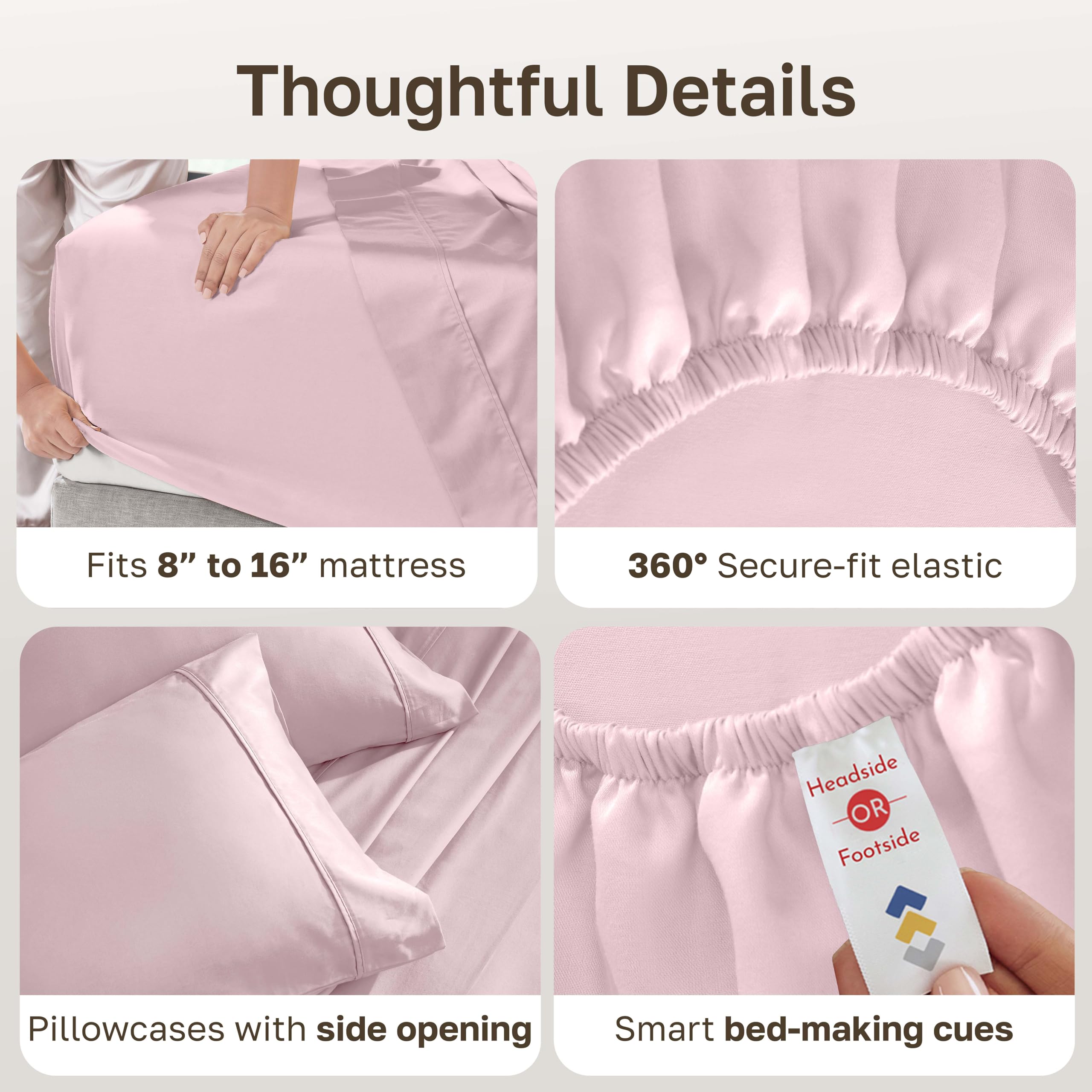 California Design Den pillowcase open-end detail showing neat finish and durability
