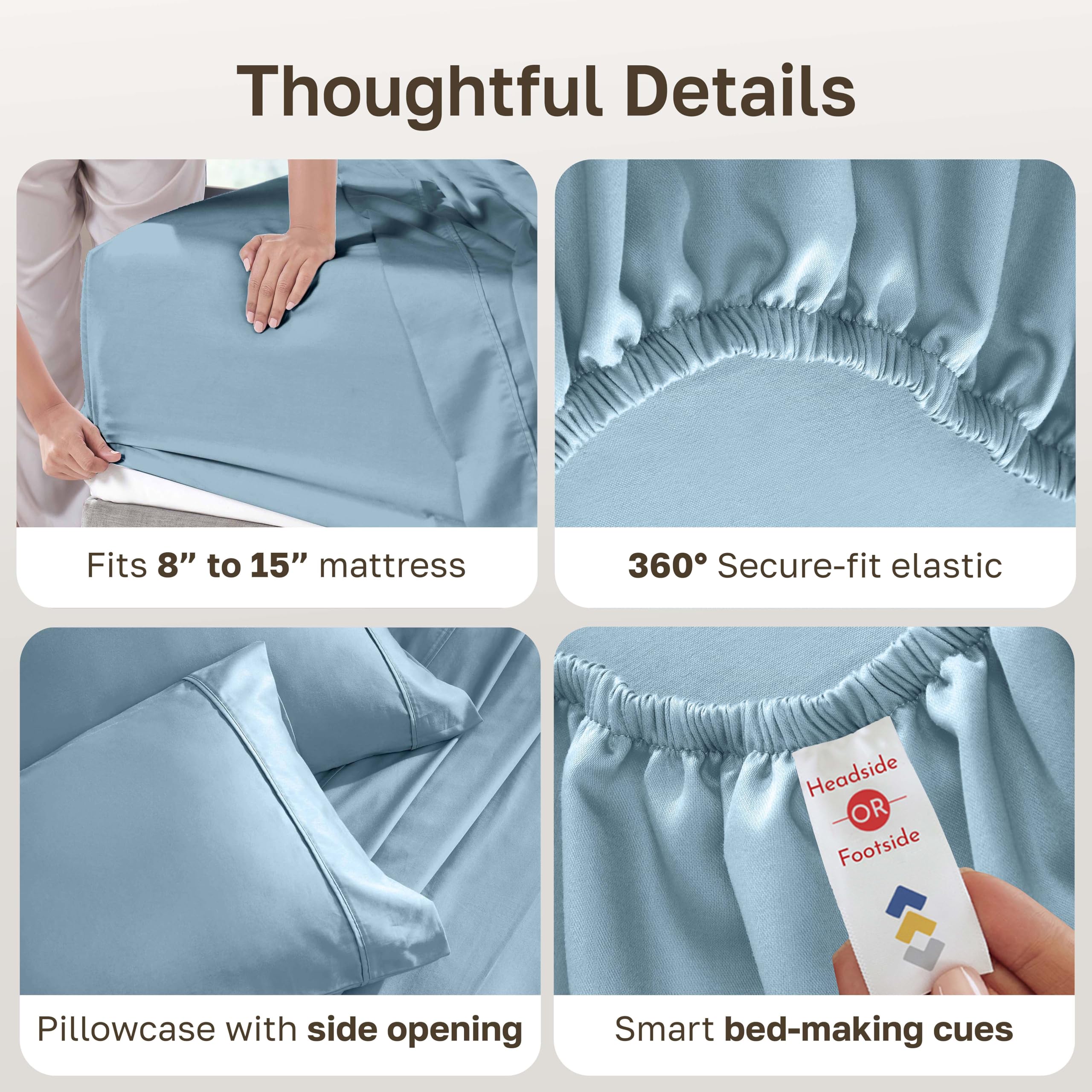 California Design Den pillowcase open-end detail showing neat finish and ease