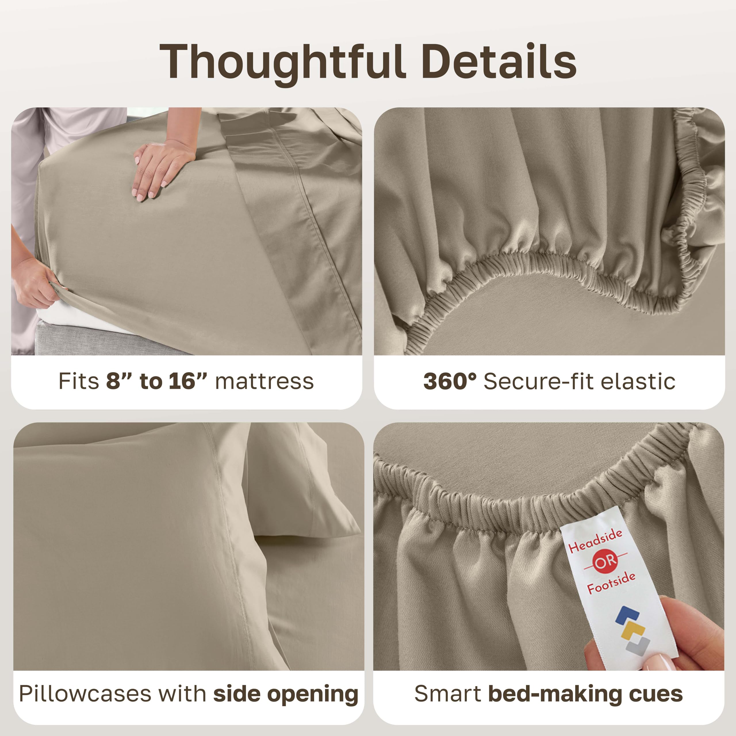 California Design Den pillowcase open-end detail showing neat stitching and ease