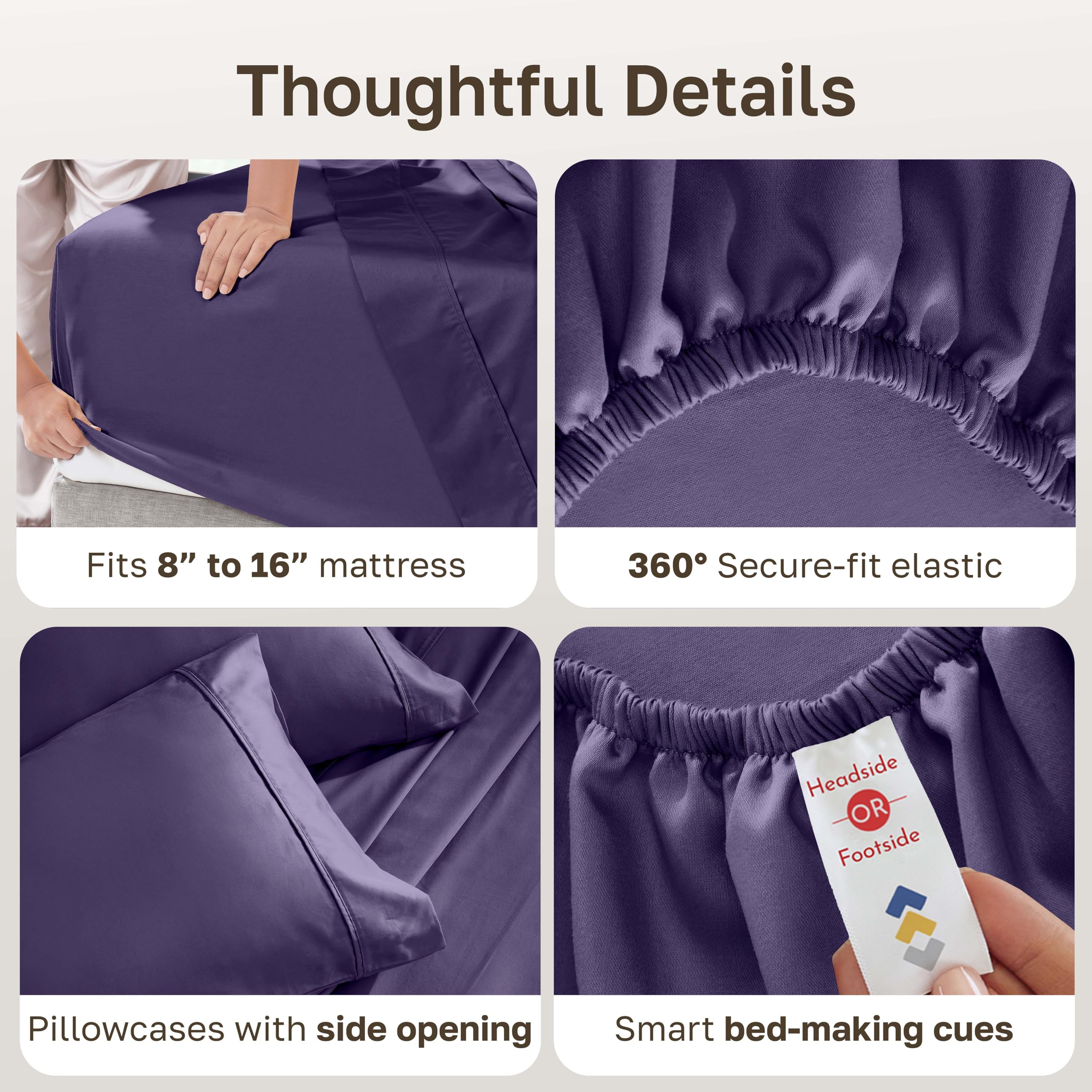 California Design Den pillowcase open-end detail for easy pillow insertion