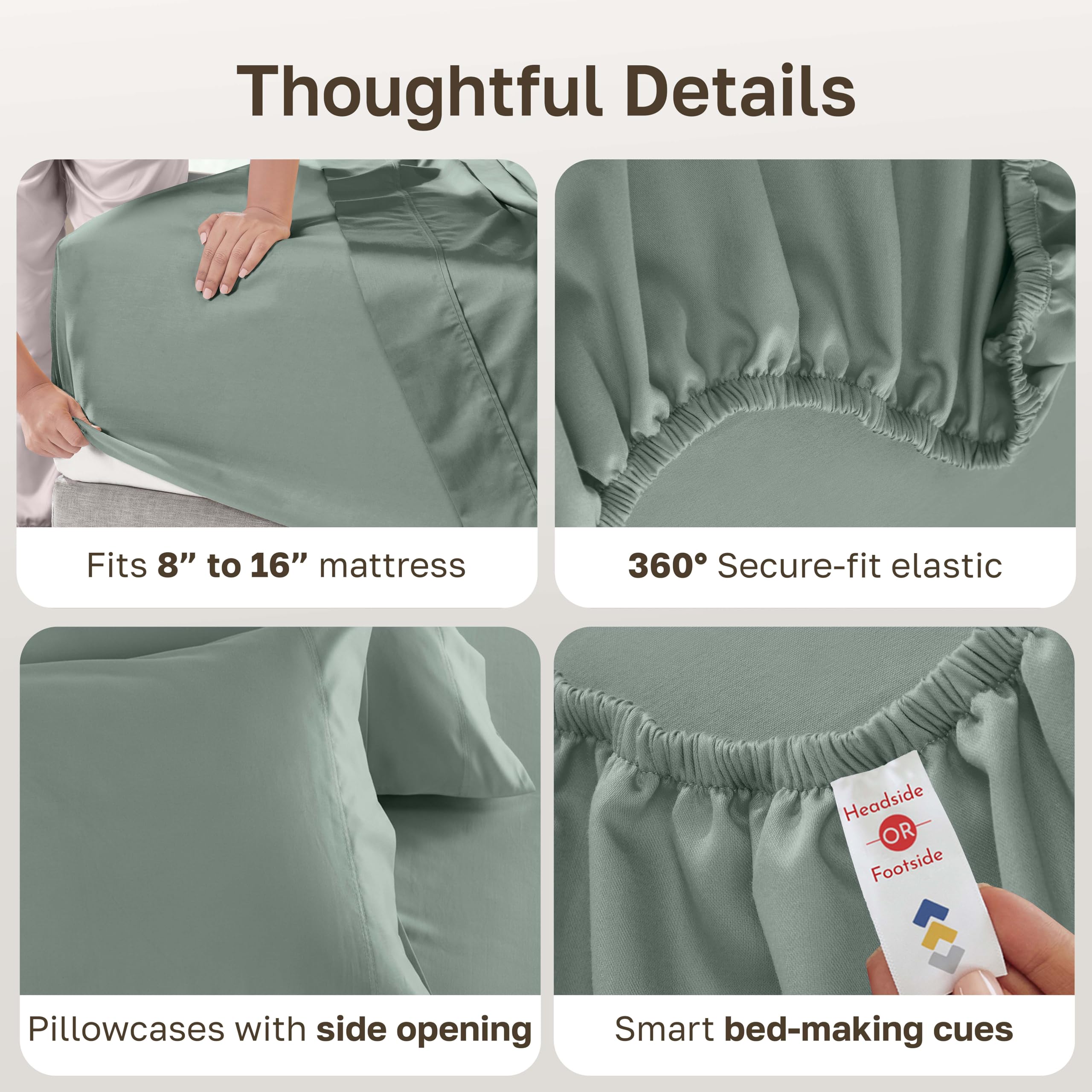 California Design Den pillowcase open-end detail displaying neat finish and easy laundering benefit