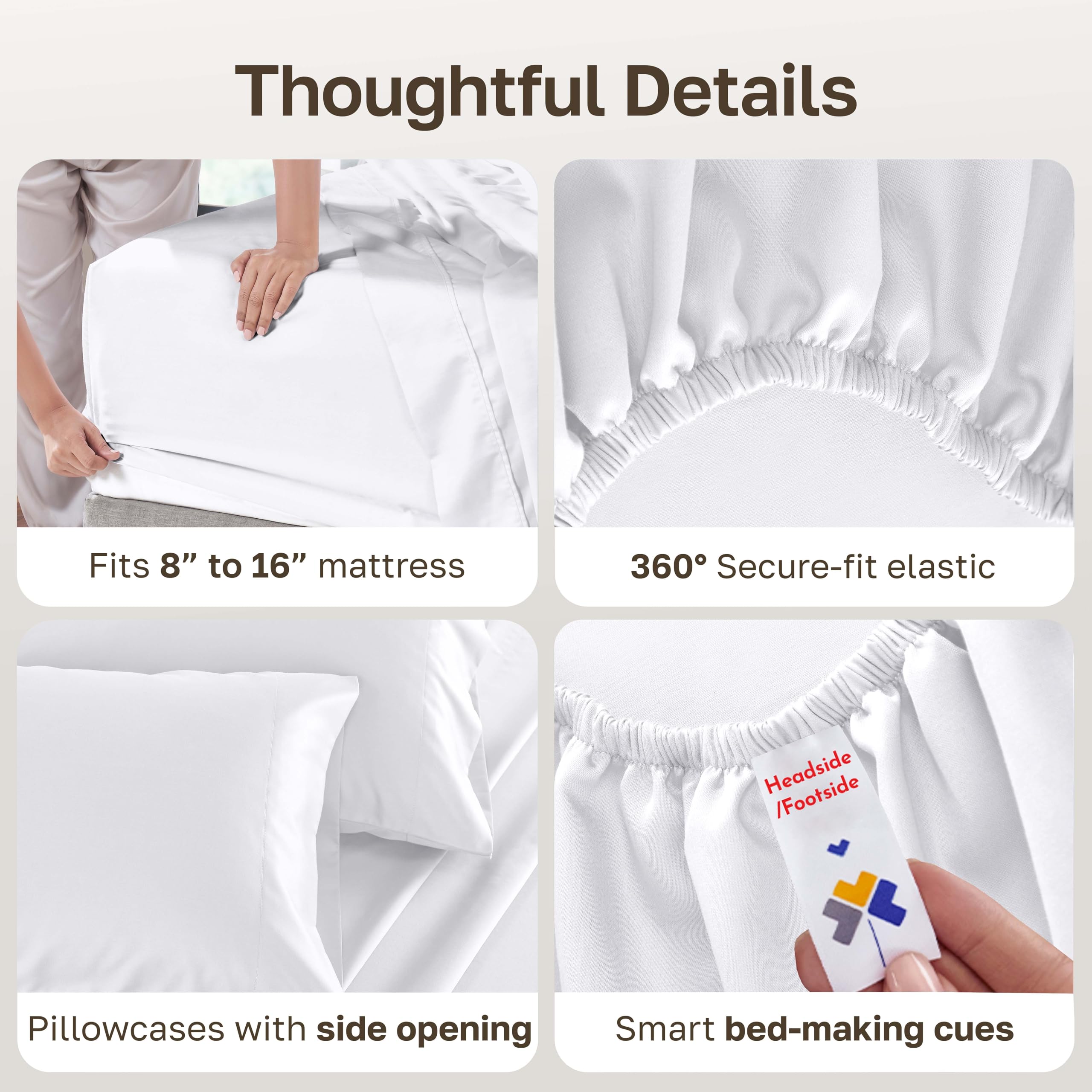 California Design Den pillowcase open-end detail offering easy pillow insertion