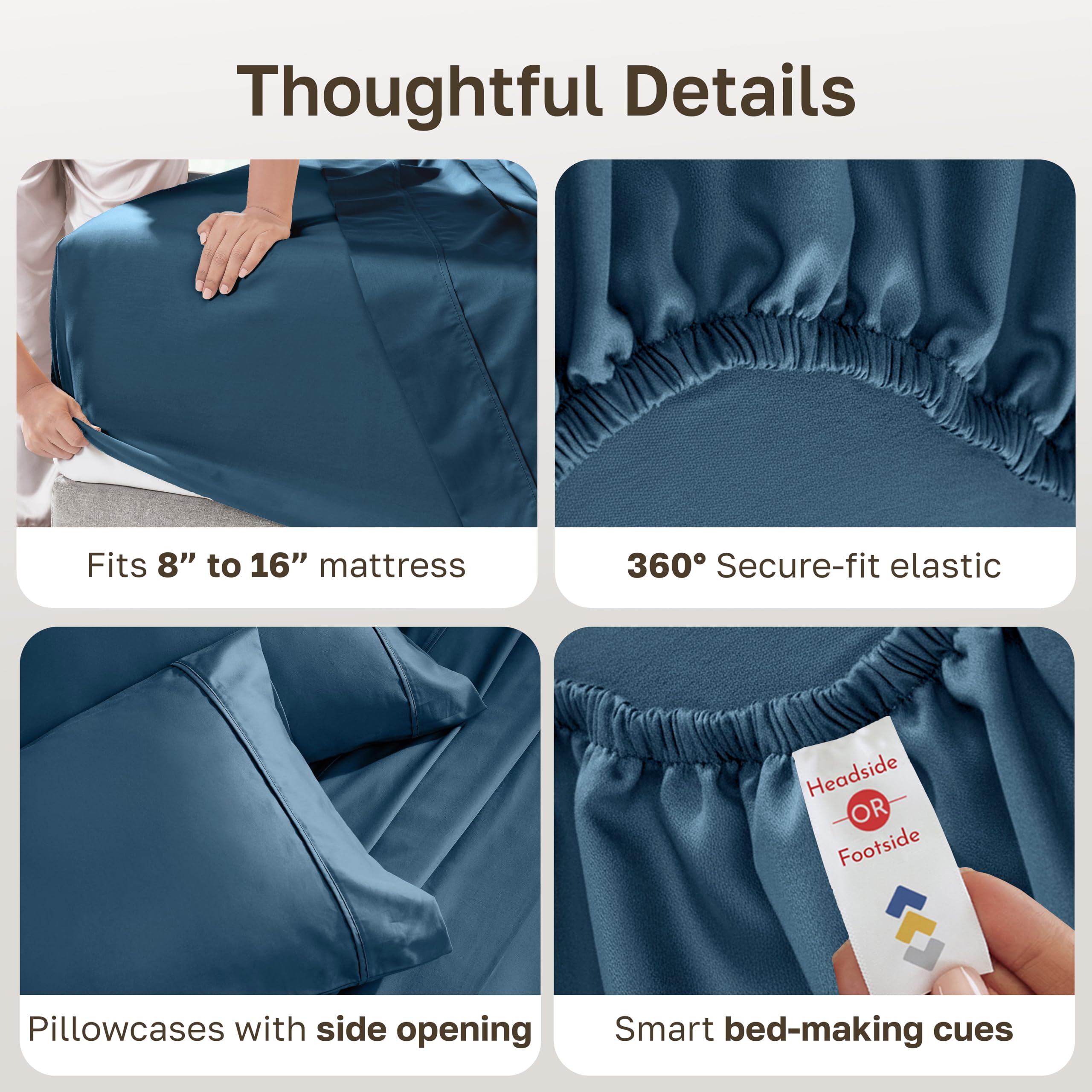 California Design Den pillowcase open-end detail illustrating neat finish and easy use