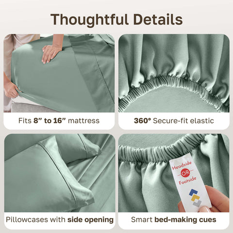 California Design Den pair of pillowcases open-end for easy pillow insertion