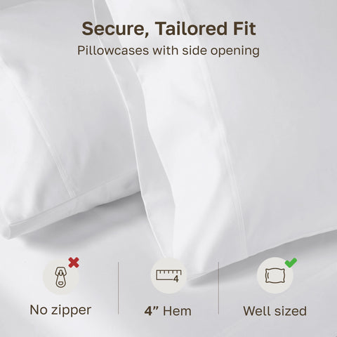 California Design Den pillow inserted into case demonstrating snug king fit
