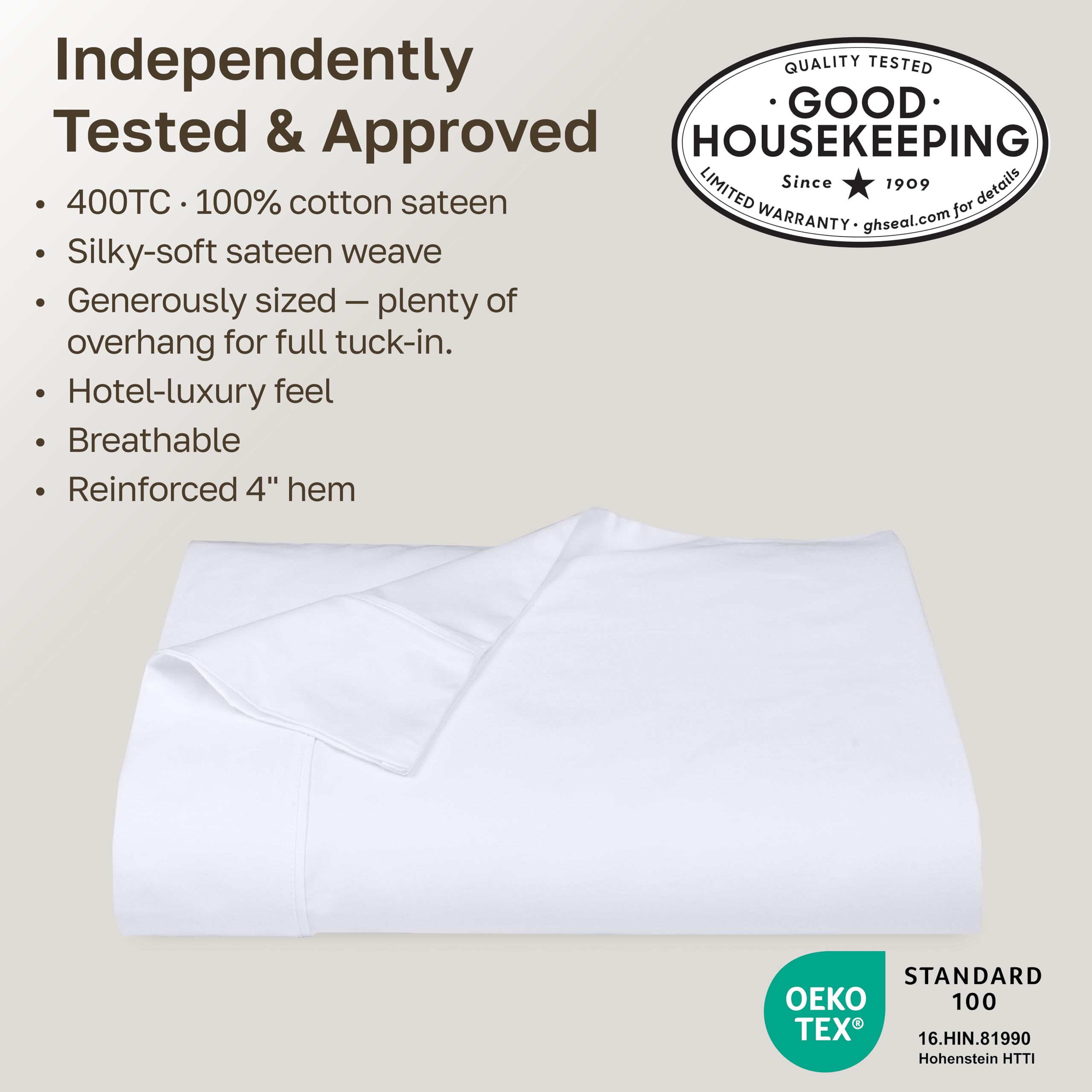 California Design Den 4-inch pleated hem detail showing tailored edge and neat layering