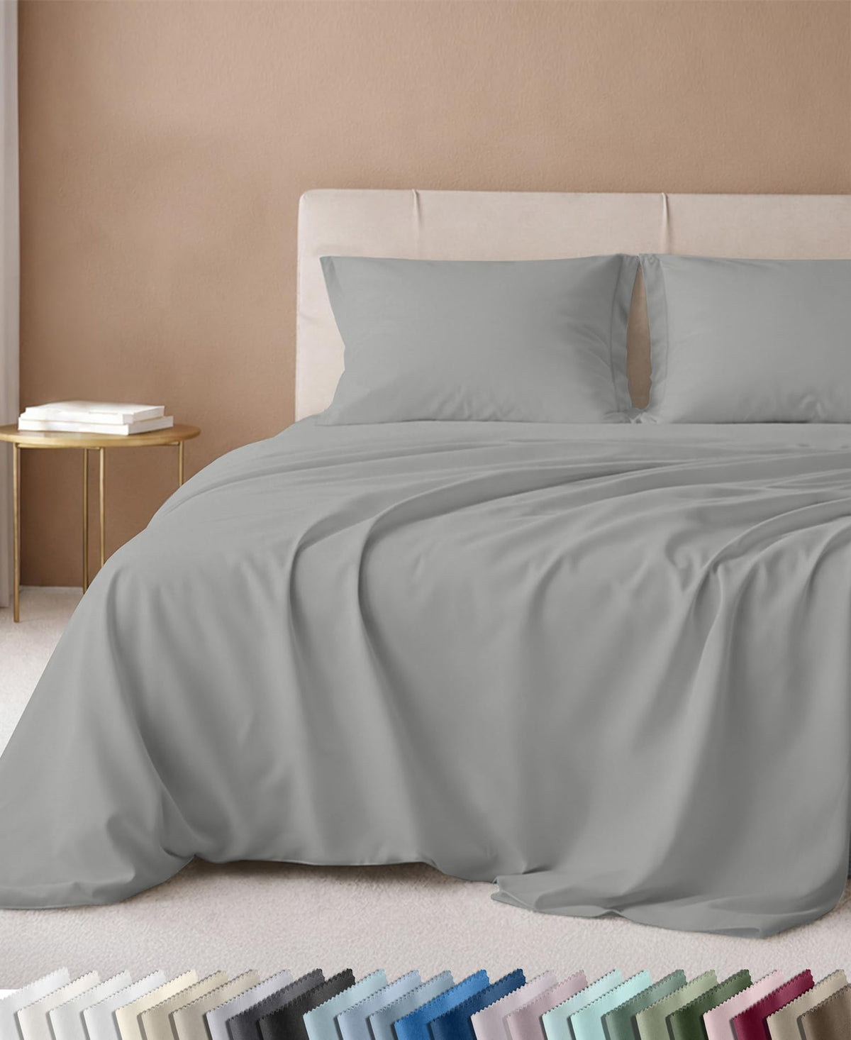 California Design Den front view of boxed queen sheet set showing color and packaging for easy selection