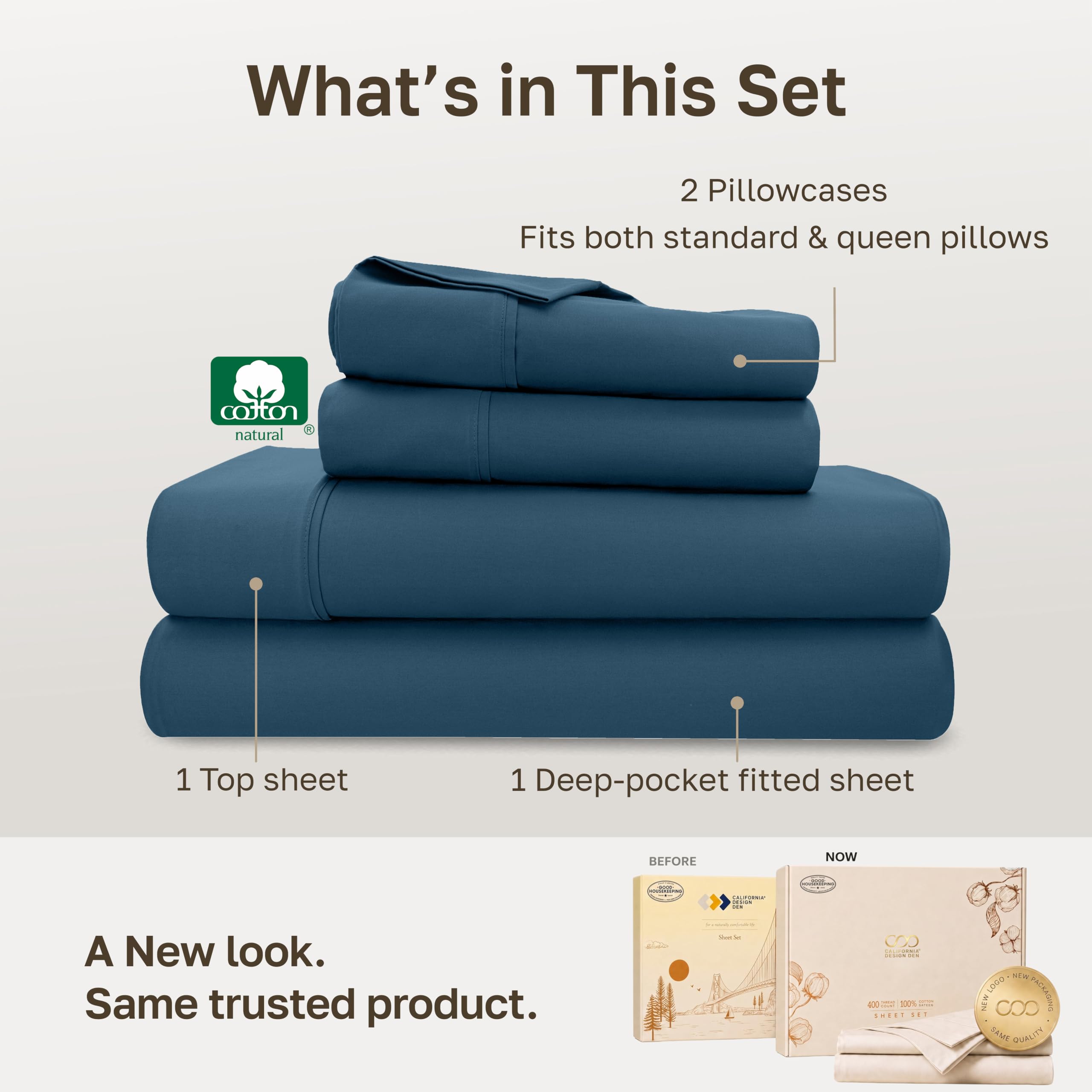 California Design Den close-up sateen weave showing smooth texture and luxurious hand