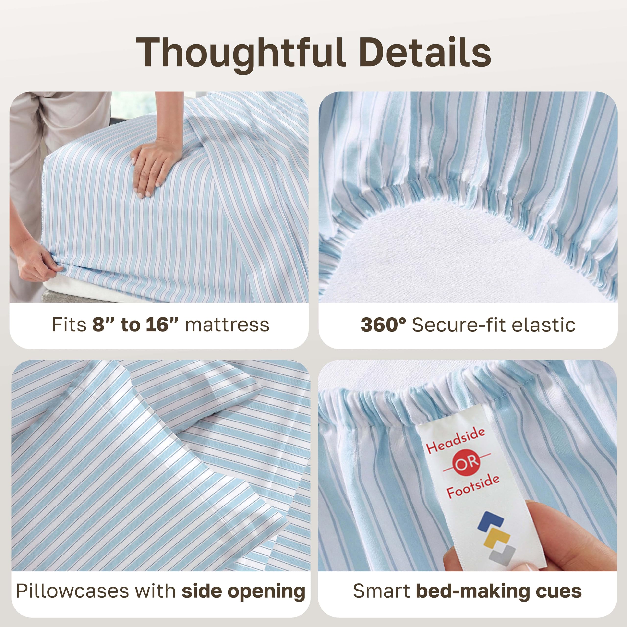 California Design Den sateen weave closeup reveals silky texture and long-staple cotton durability benefit