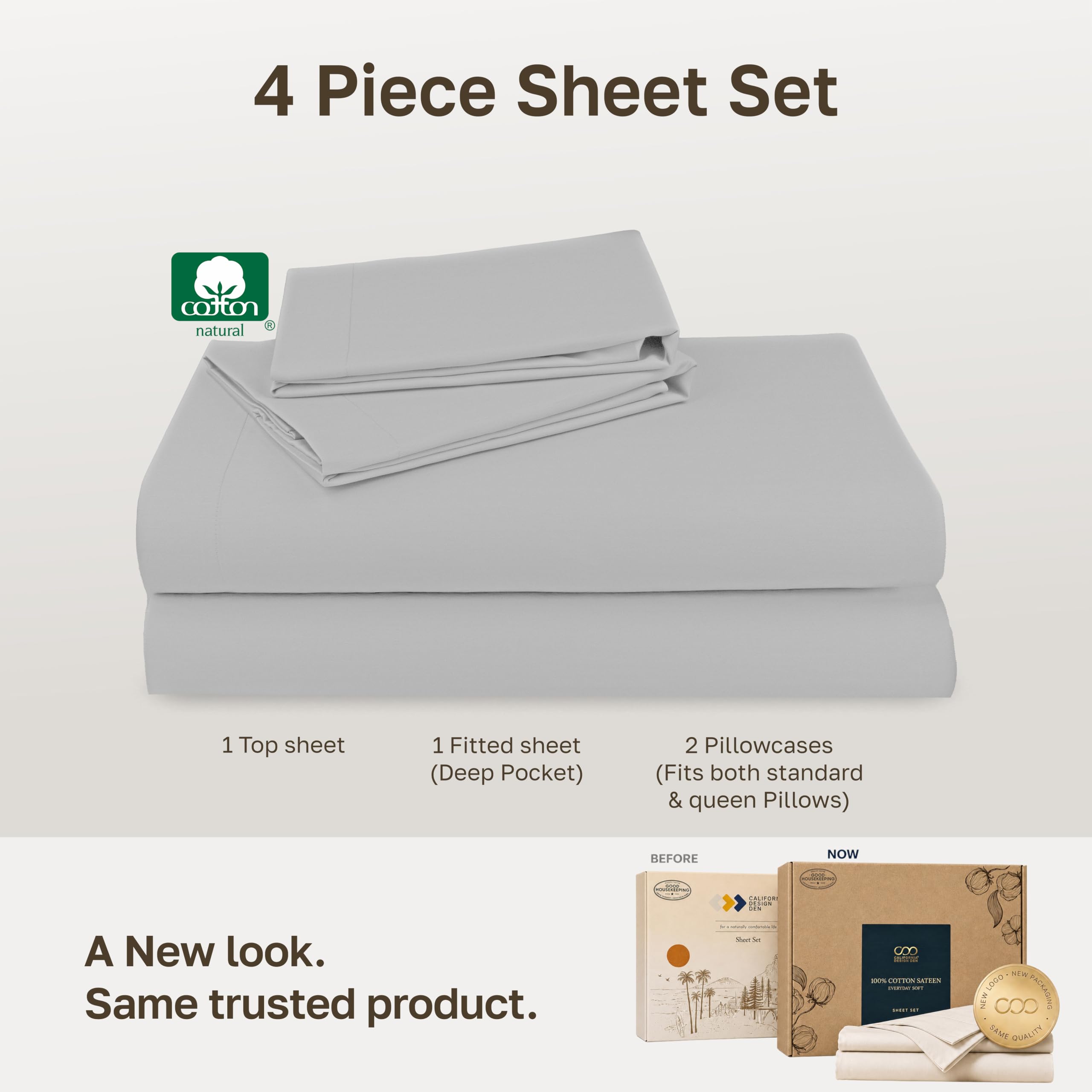 California Design Den sateen weave texture showing smooth, lustrous finish