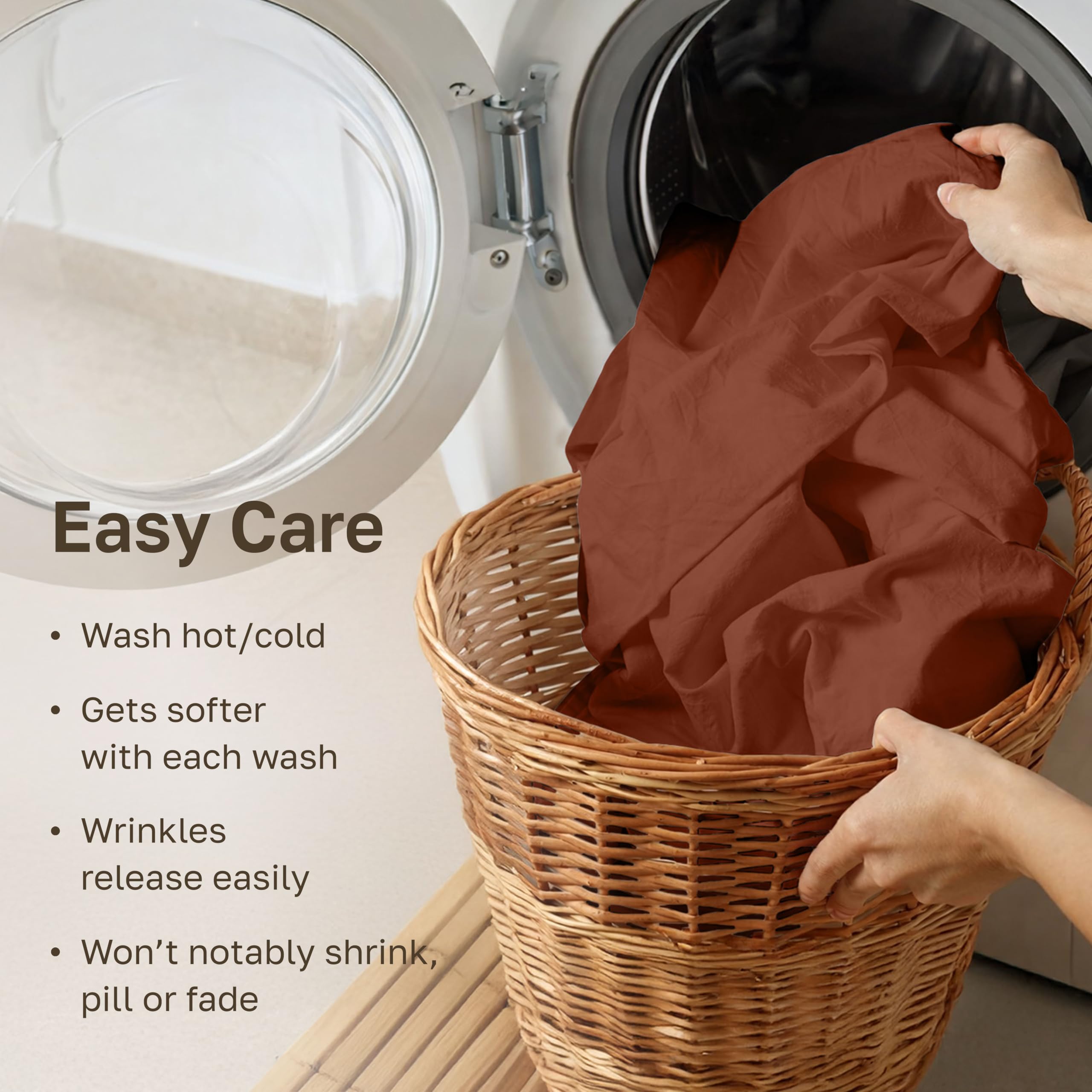 California Design Den fitted sheet on mattress showing deep-pocket compatibility