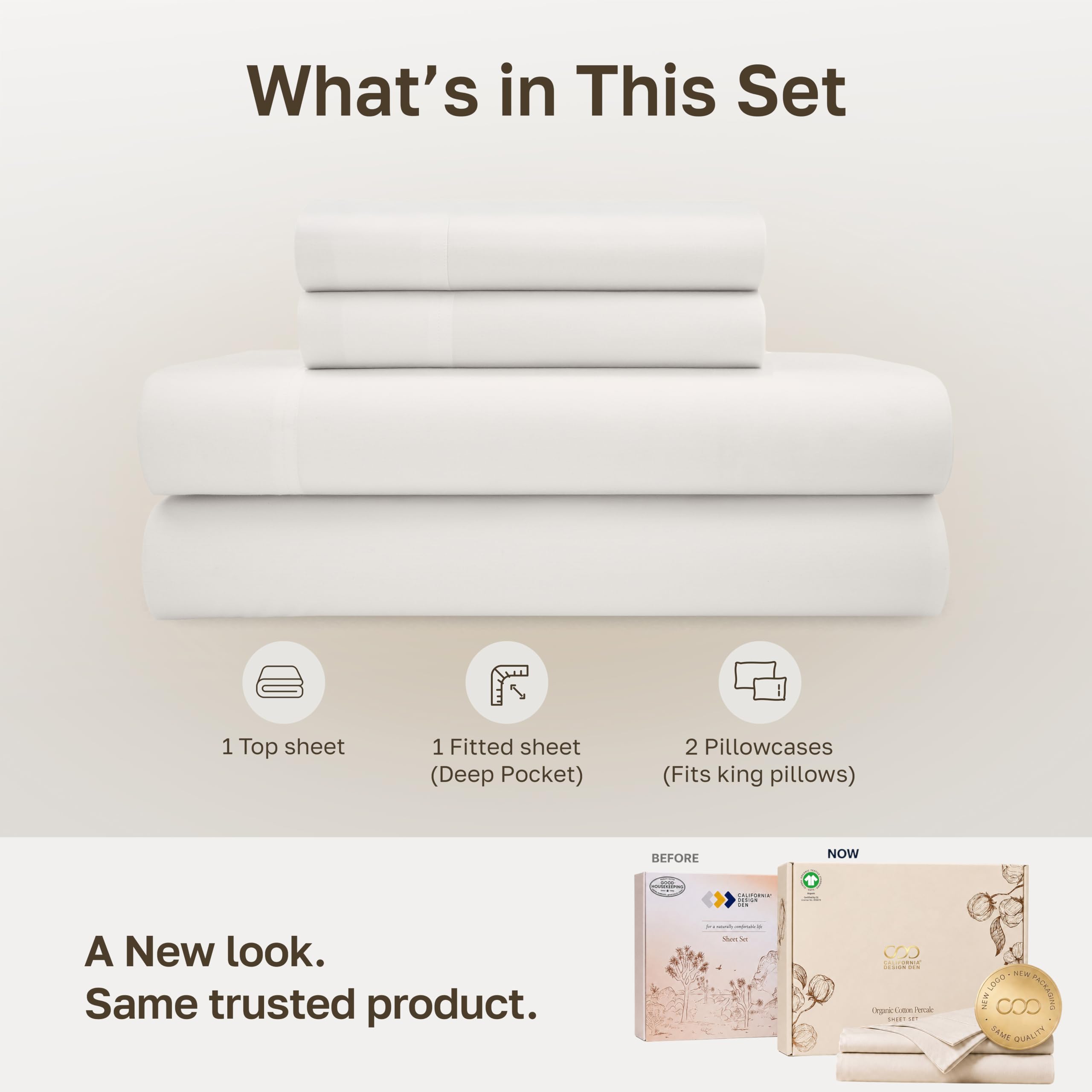 California Design Den folded flat sheet texture highlighting cool crisp feel