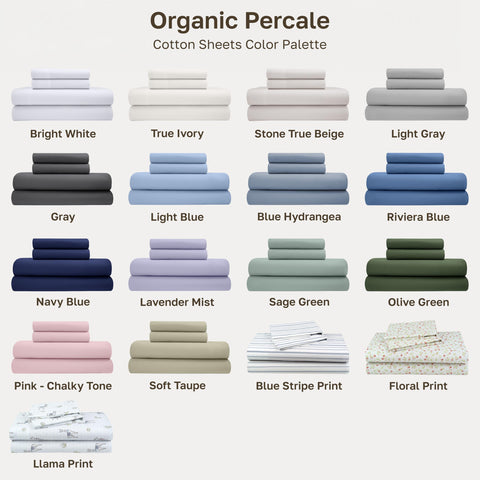 California Design Den sheets beside mattress showing fit for up to 15 inch depth