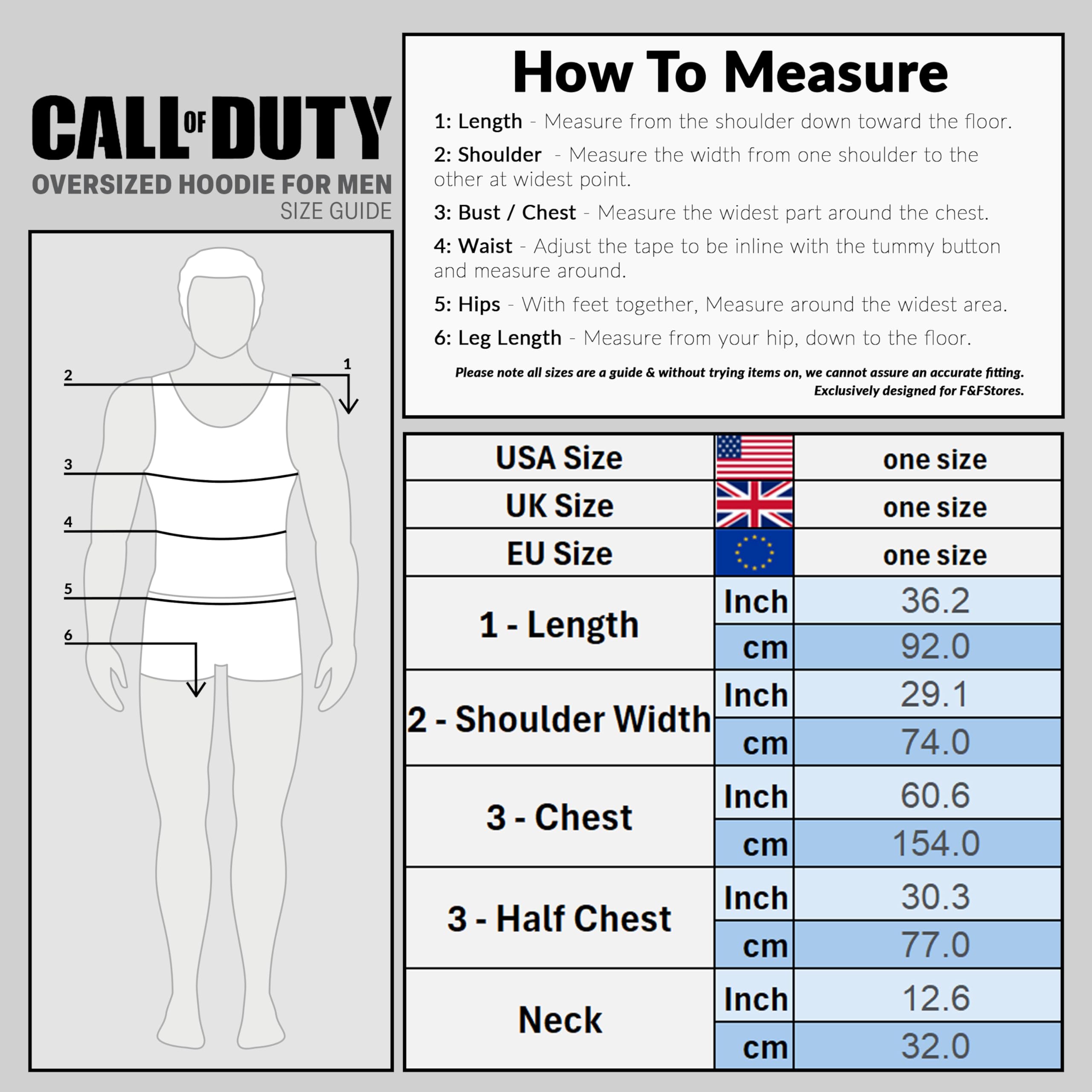 Call of Duty blanket hoodie length comparison showing coverage from shoulders to knees