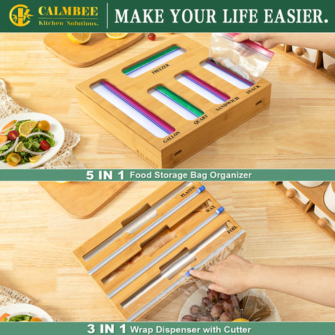 Calmbee scale comparison inside drawer showing exact fit and space saving