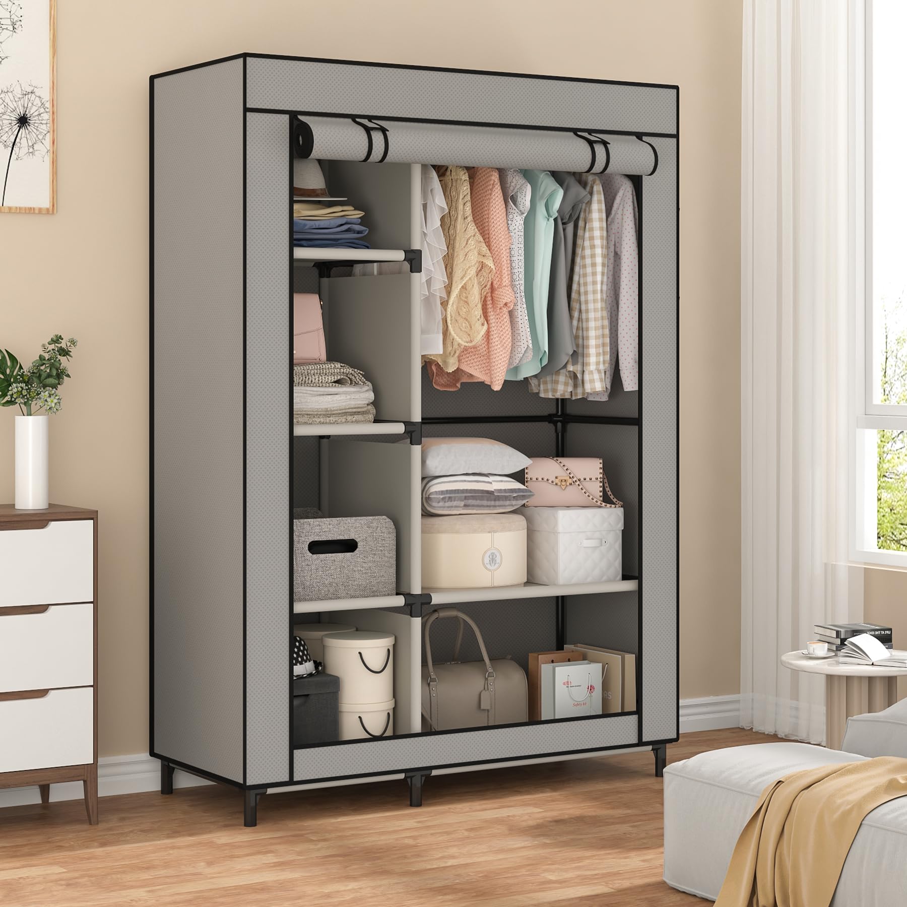 Calmootey in bedroom lifestyle scene creating tidy living space