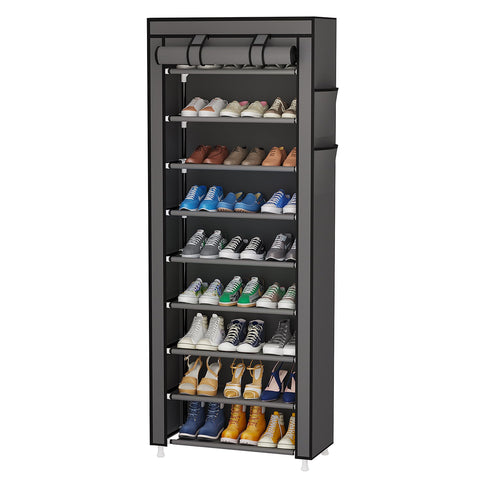 Calmootey front view showing organized shoes and space-saving benefit