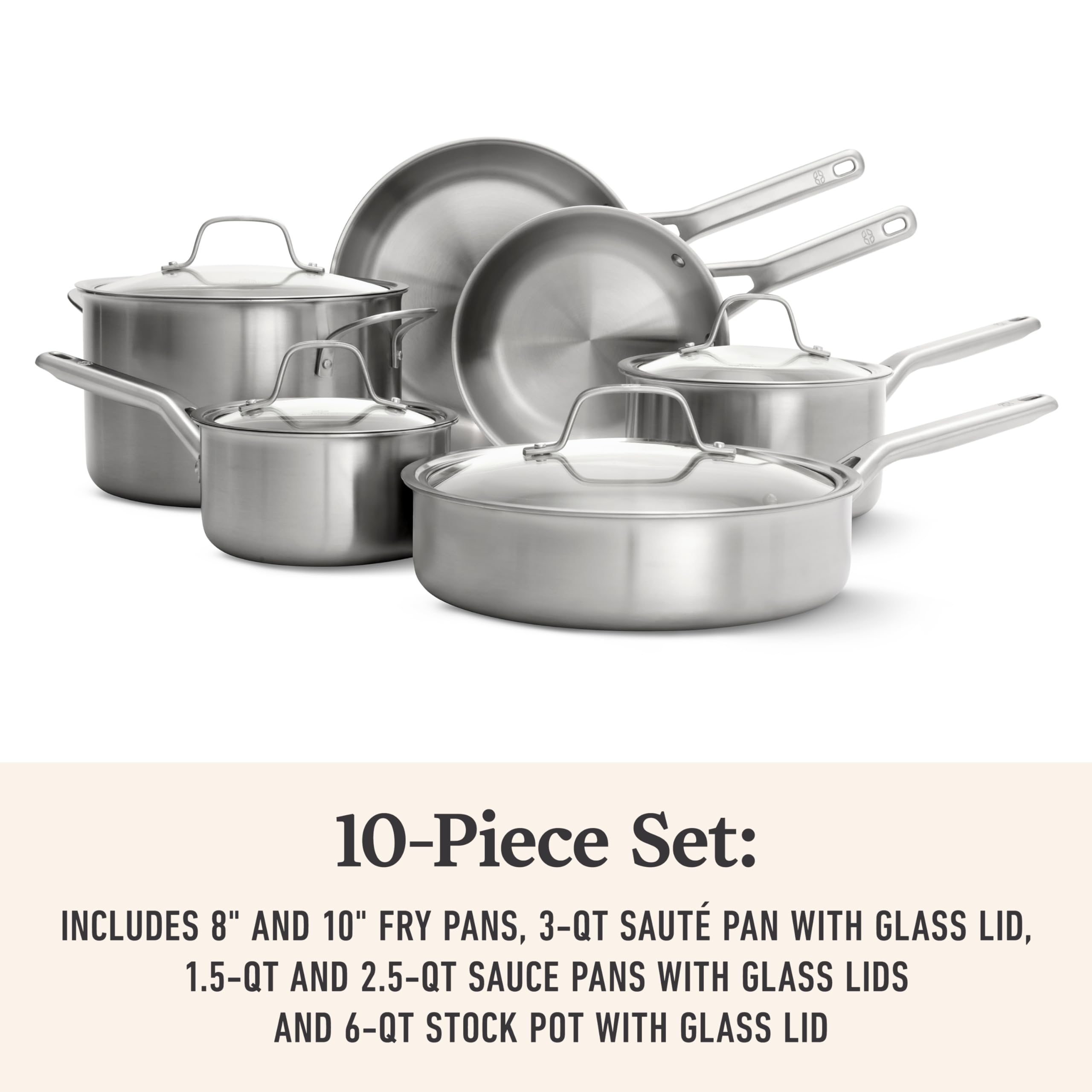 Calphalon size comparison showing pots and pans scale for versatile meal preparation