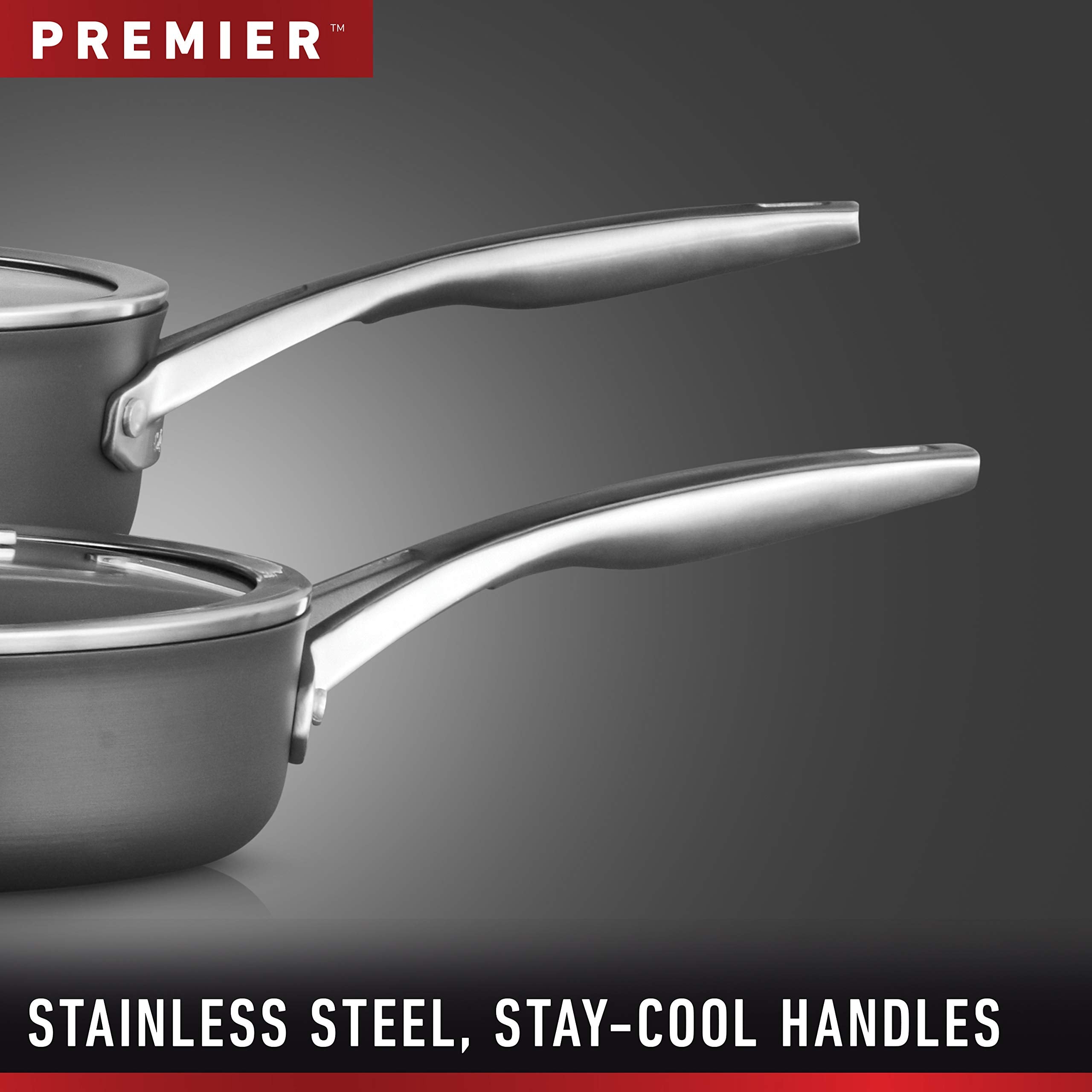 Calphalon interior nonstick texture for effortless food release and cleanup