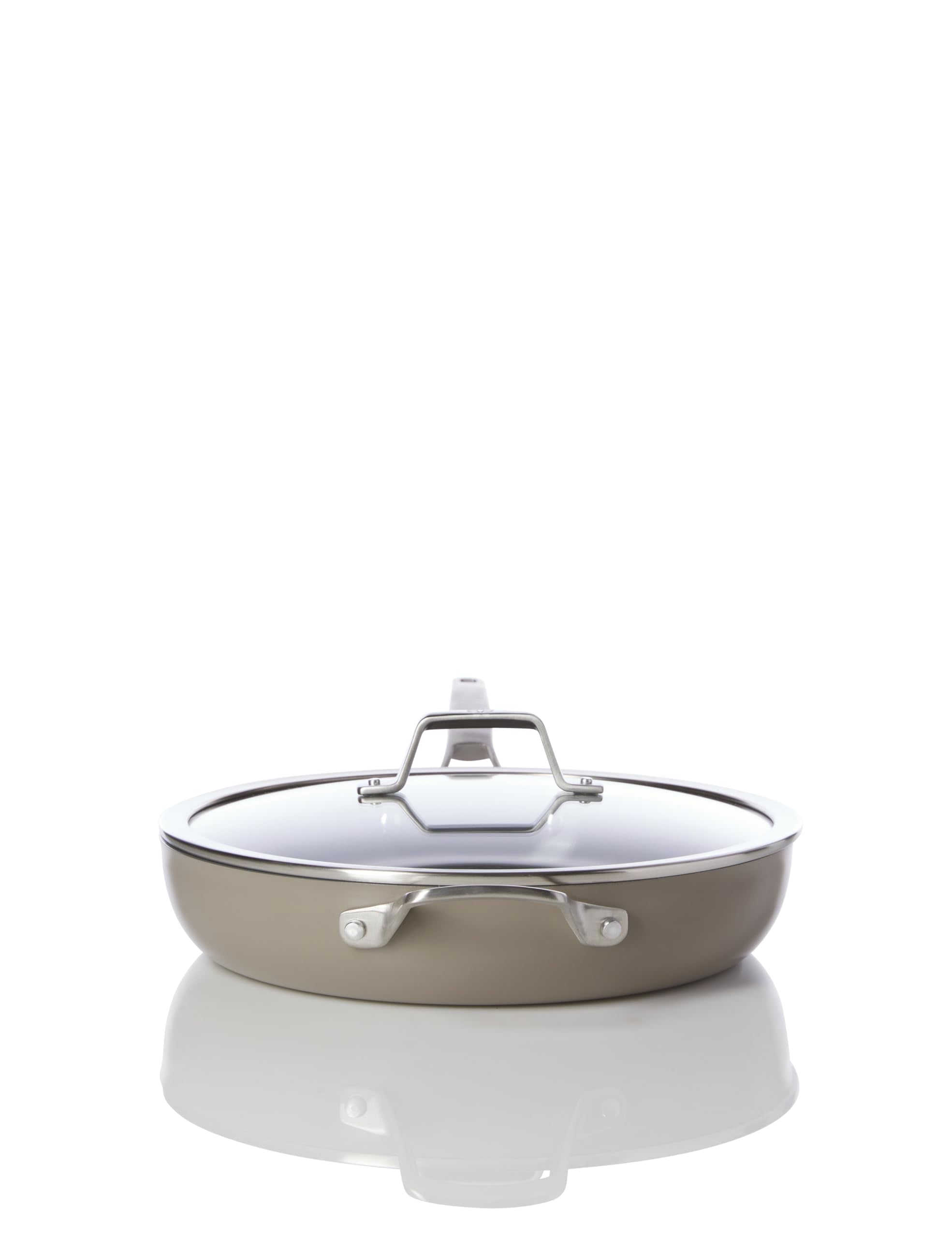 Calphalon Premier ceramic interior surface close view showing nonstick texture for easy cleanup