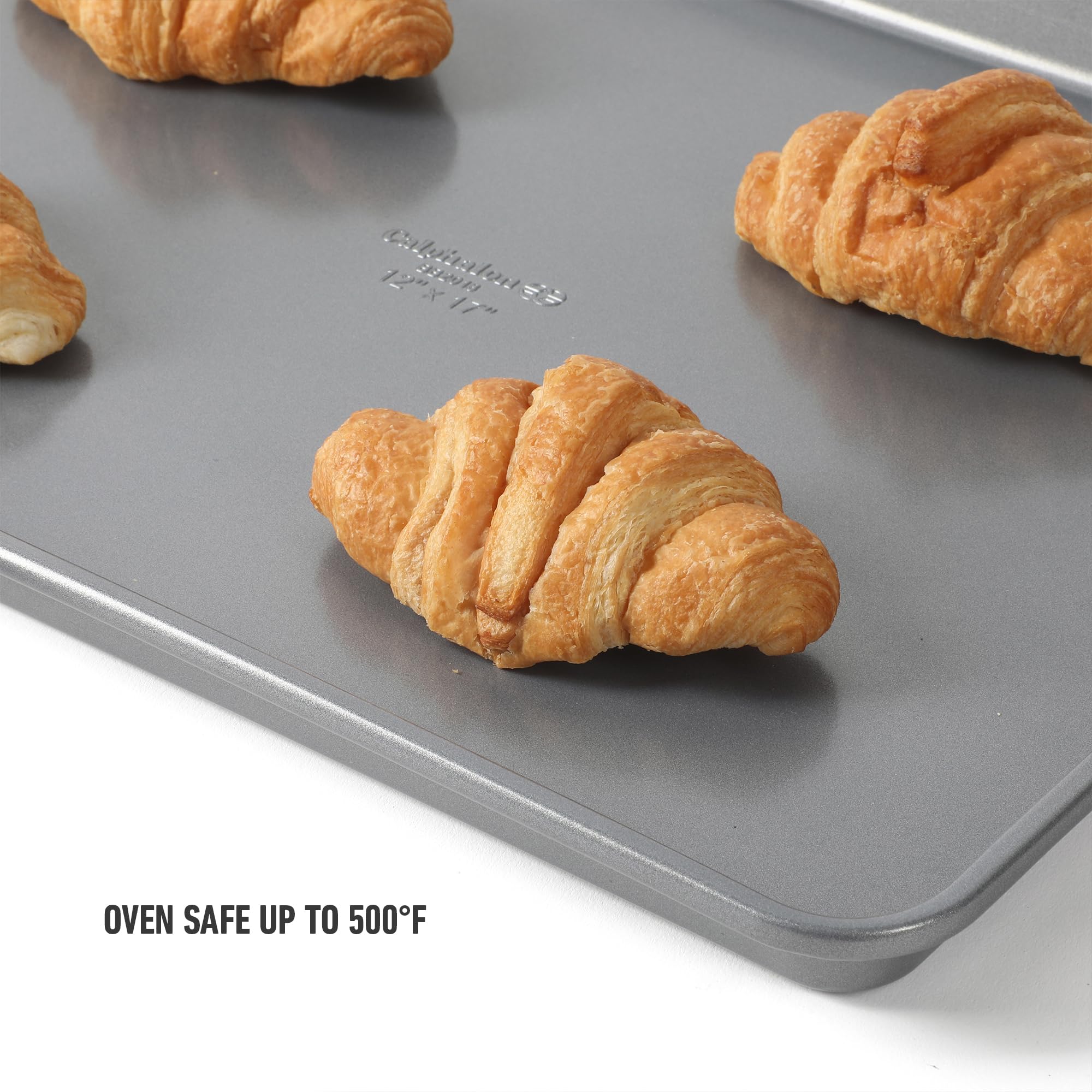 Calphalon hand washing a pan showing gentle care extends nonstick life