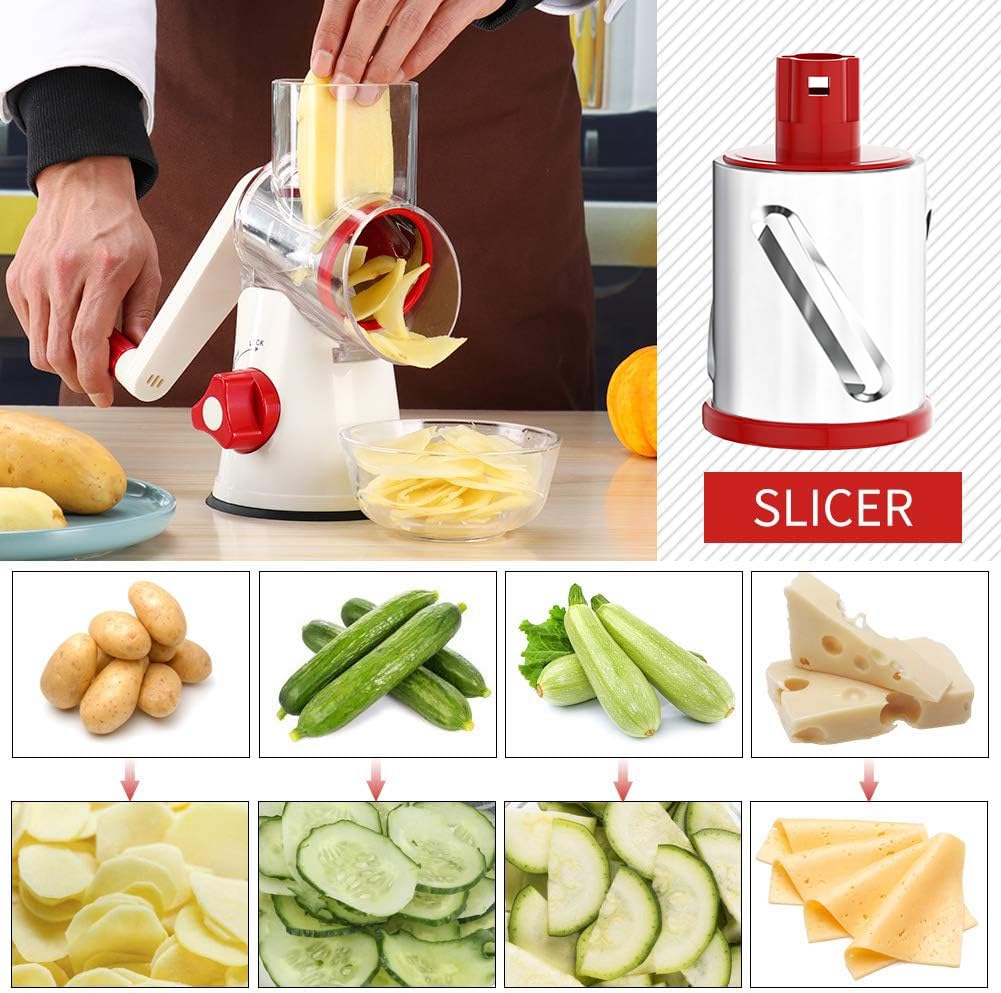 Cambom grater shredding cheese quickly for fresh-topped dishes