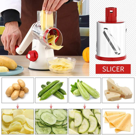 Cambom grater shredding cheese quickly for fresh-topped dishes
