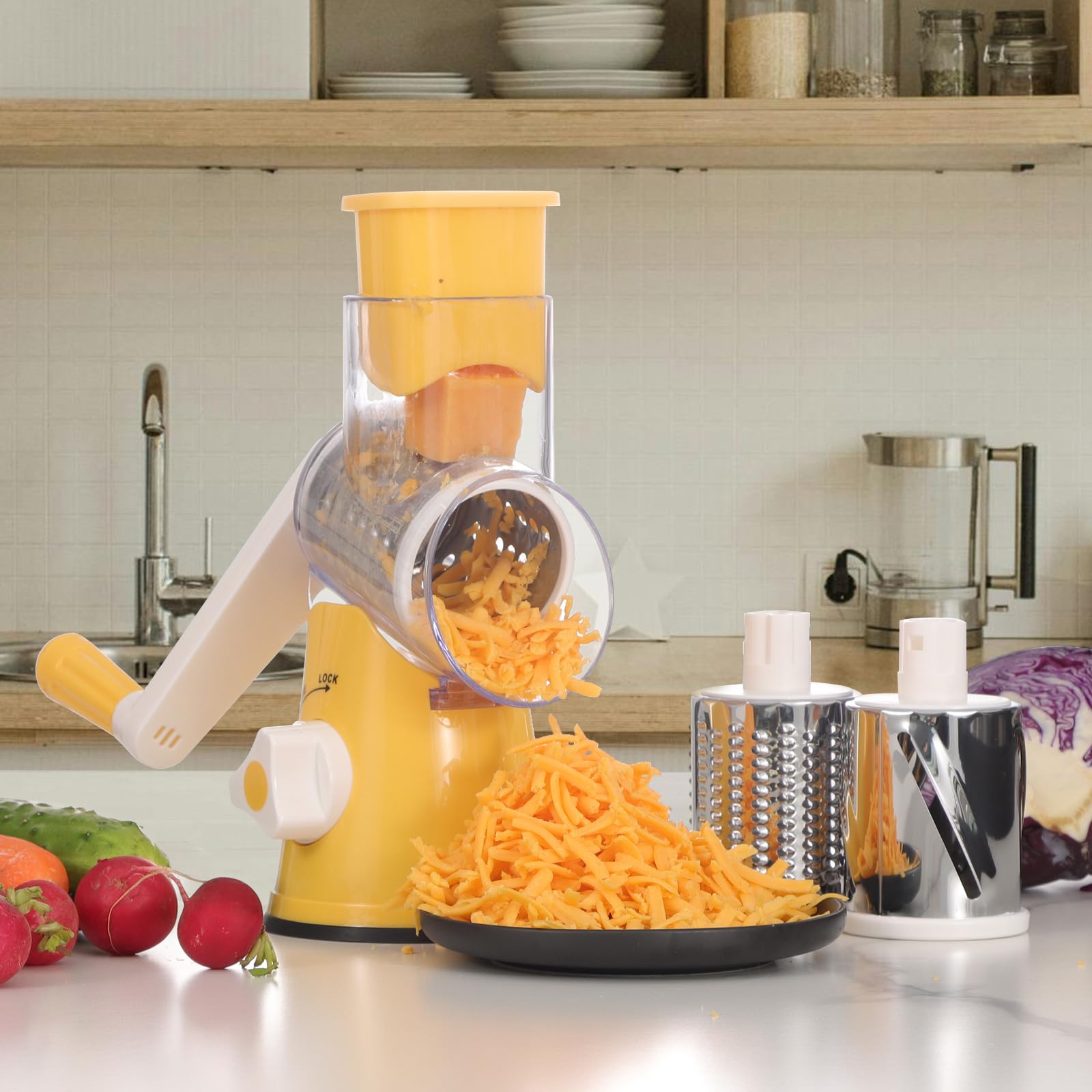 Cambom grater on kitchen counter in lifestyle scene for everyday use benefit