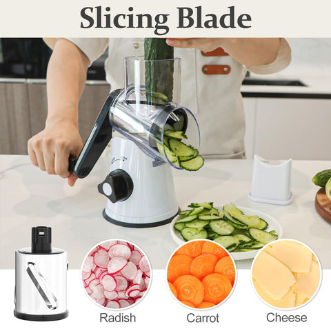 Cambom suction base detail securing grater to countertop for stability