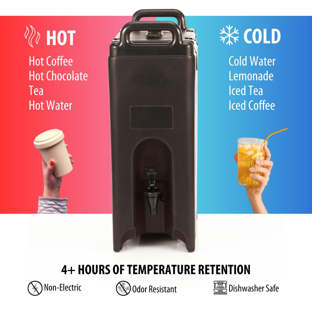 Cambro Camtainer open lid showing insulated interior for easy refilling benefit