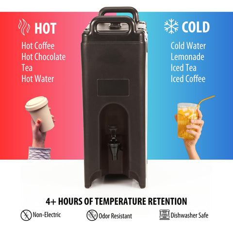 Cambro Camtainer open lid showing insulated interior for easy refilling benefit