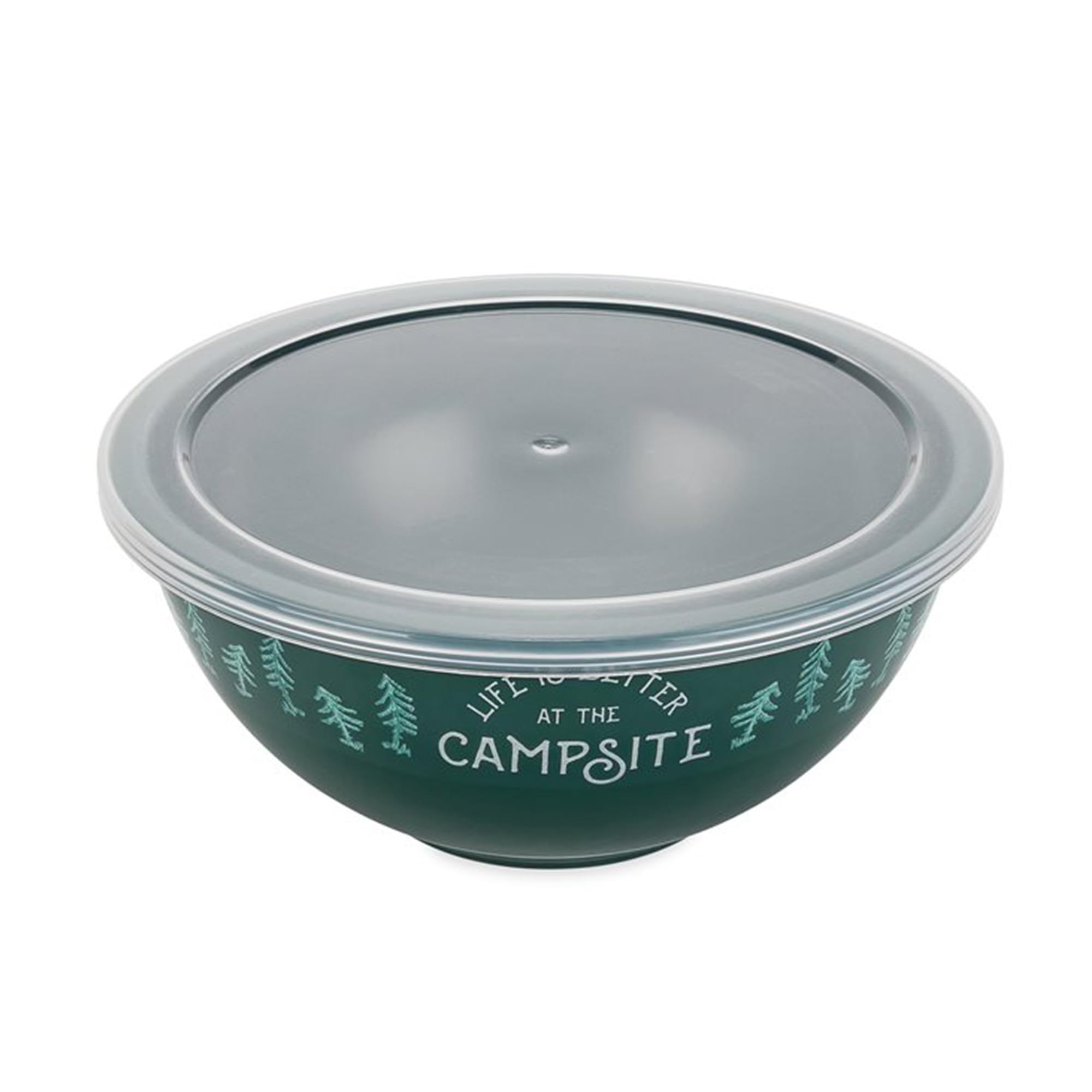 Camco bowls serving salad outdoors showing easy serving for camping meals