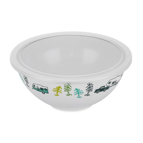 Camco plastic lid edge close-up showing secure fit to prevent spills