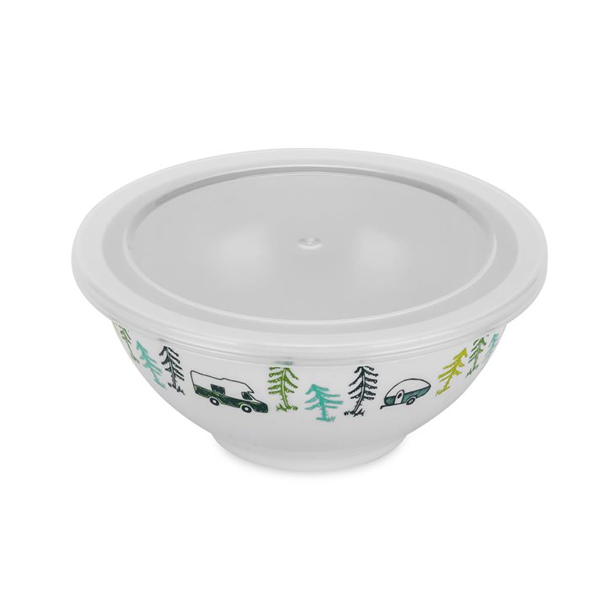 Camco bowl held in hand showing scale and lightweight benefit for travel