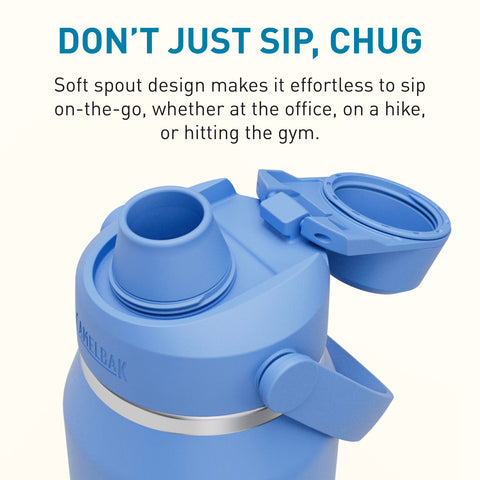 Hand holding CamelBak Thrive Chug to show 32oz scale and comfortable grip