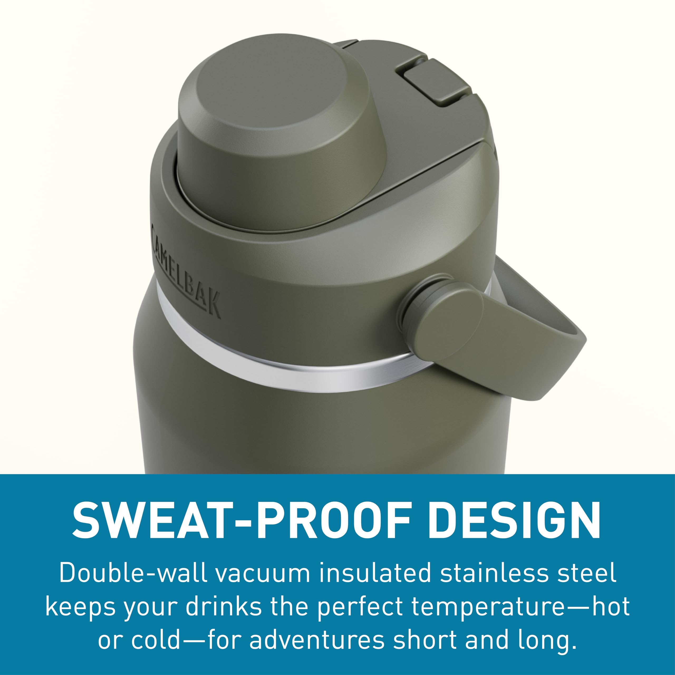 CamelBak Thrive Chug wide mouth with ice for easy filling and cleaning benefit