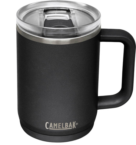 CamelBak Thrive held in hand showing 16oz scale and easy portability benefit
